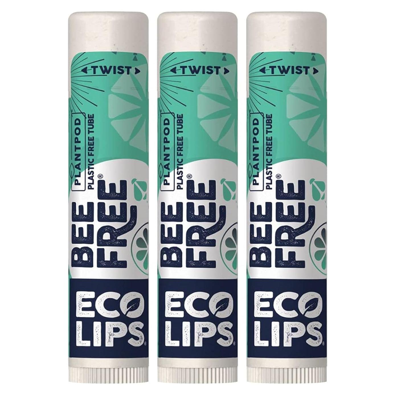 Bálsamo Labial Vegano Eco Lips Menta Dulce Paquete de 3