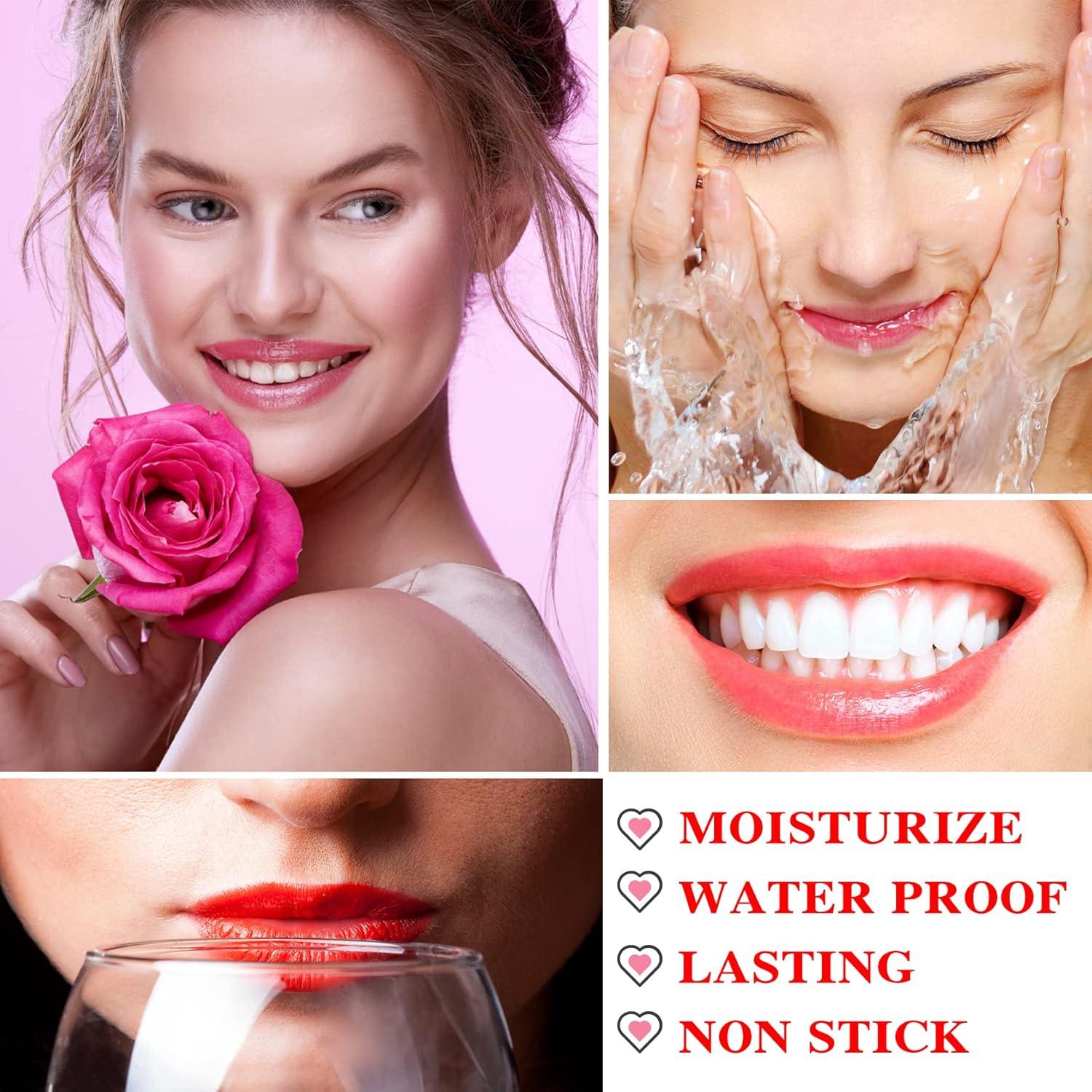 Set de 2 Labiales de Gel LZYLLS con Flor, Cambia de Color