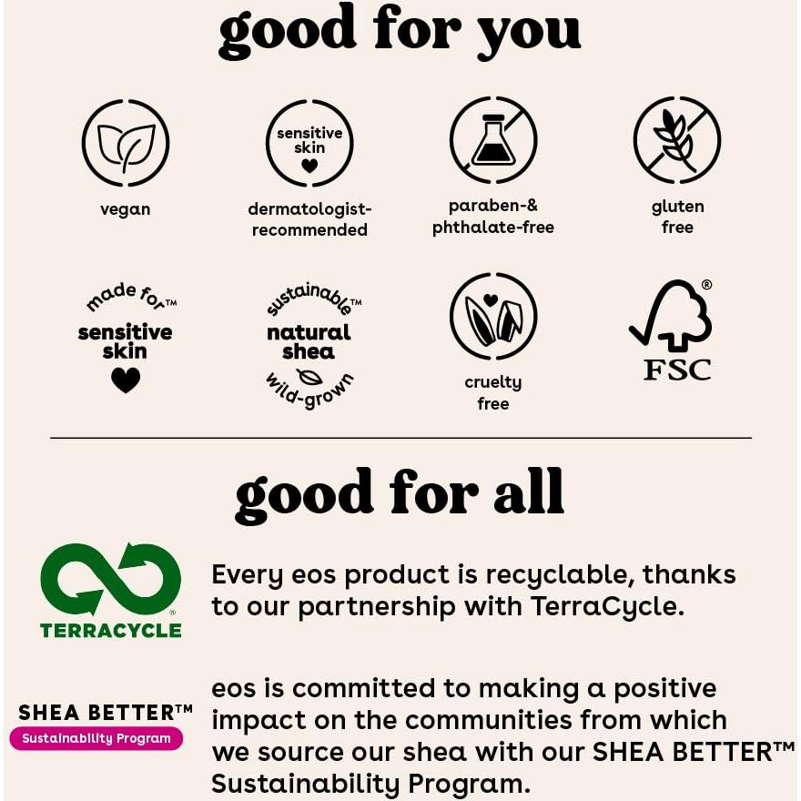 Bálsamo Labial Vegano eos Frijol de Vainilla 11.83 g Natural