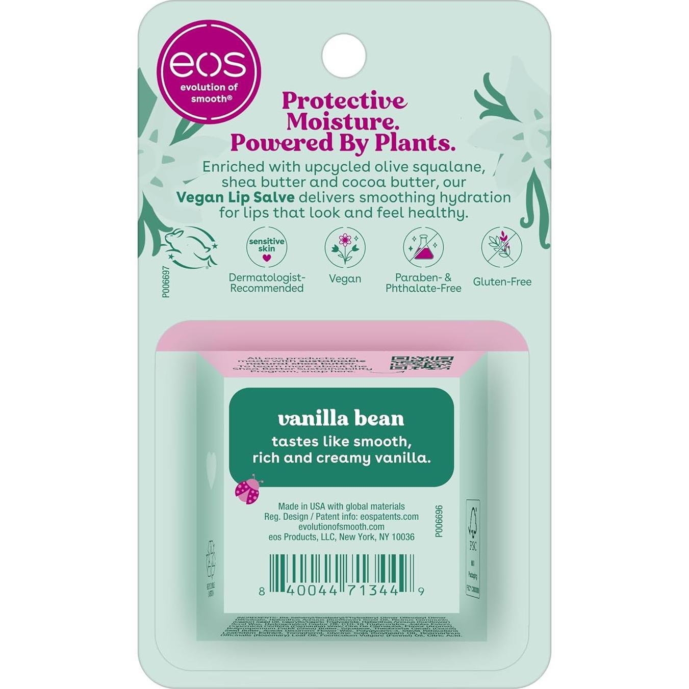 Bálsamo Labial Vegano eos Frijol de Vainilla 11.83 g Natural