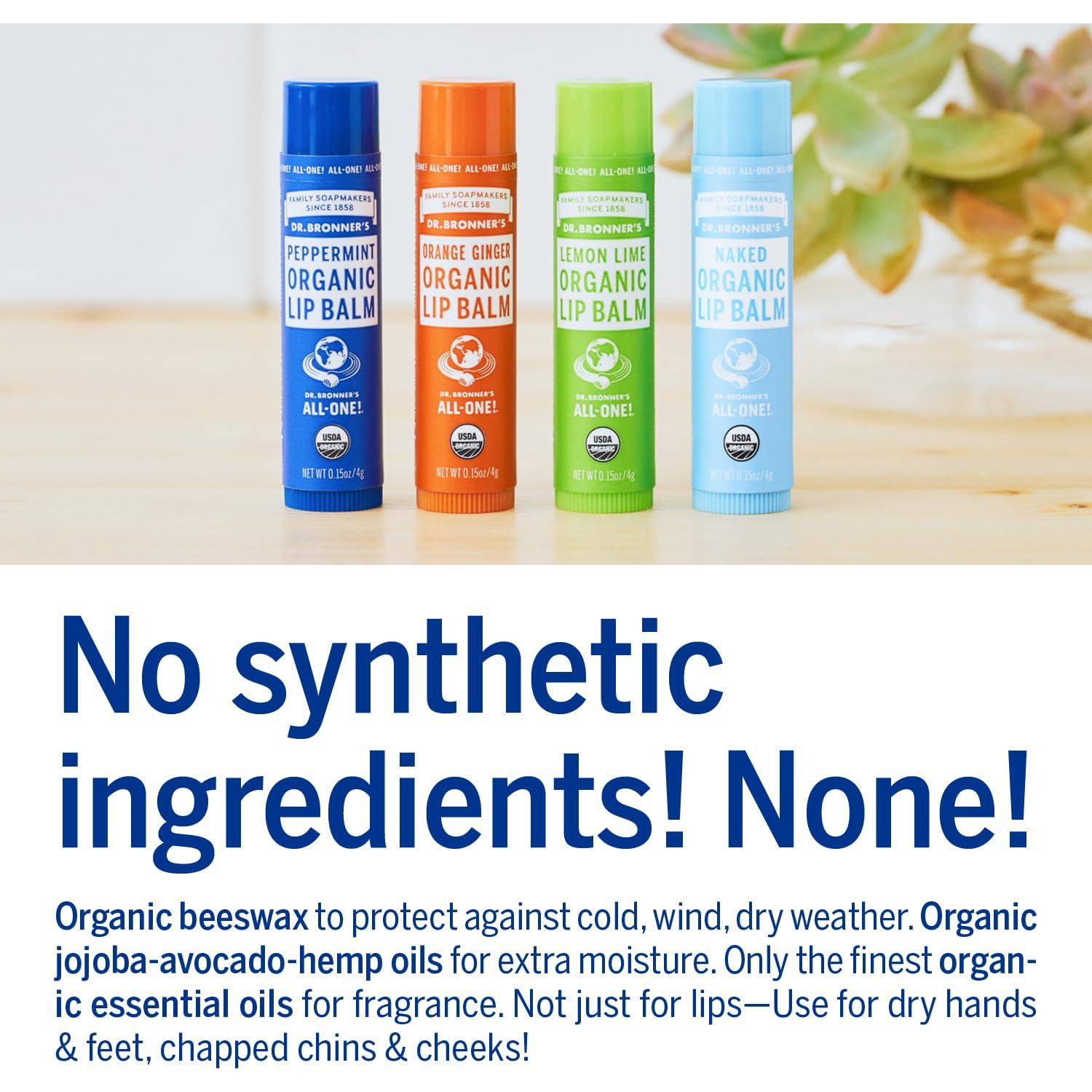 Bálsamo Labial Orgánico Dr. Bronners Limón y Lima 4g