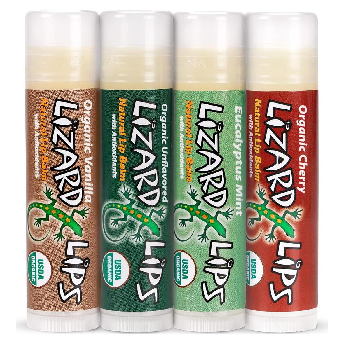 Bálsamo Labial Orgánico Lábios de Lagarto - 4 Sabores