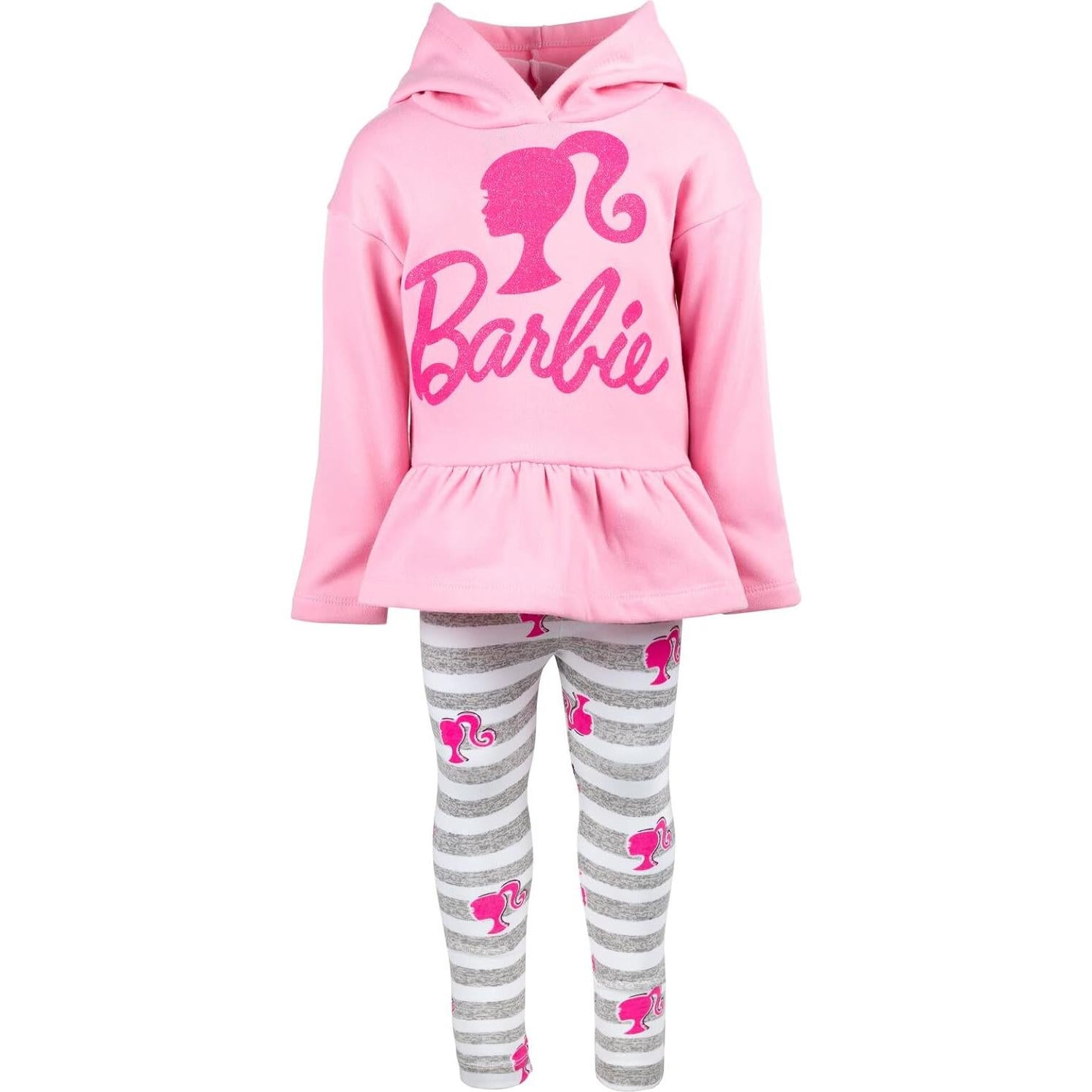 Conjunto sudadera y leggings Barbie para niñas 2T-18-20