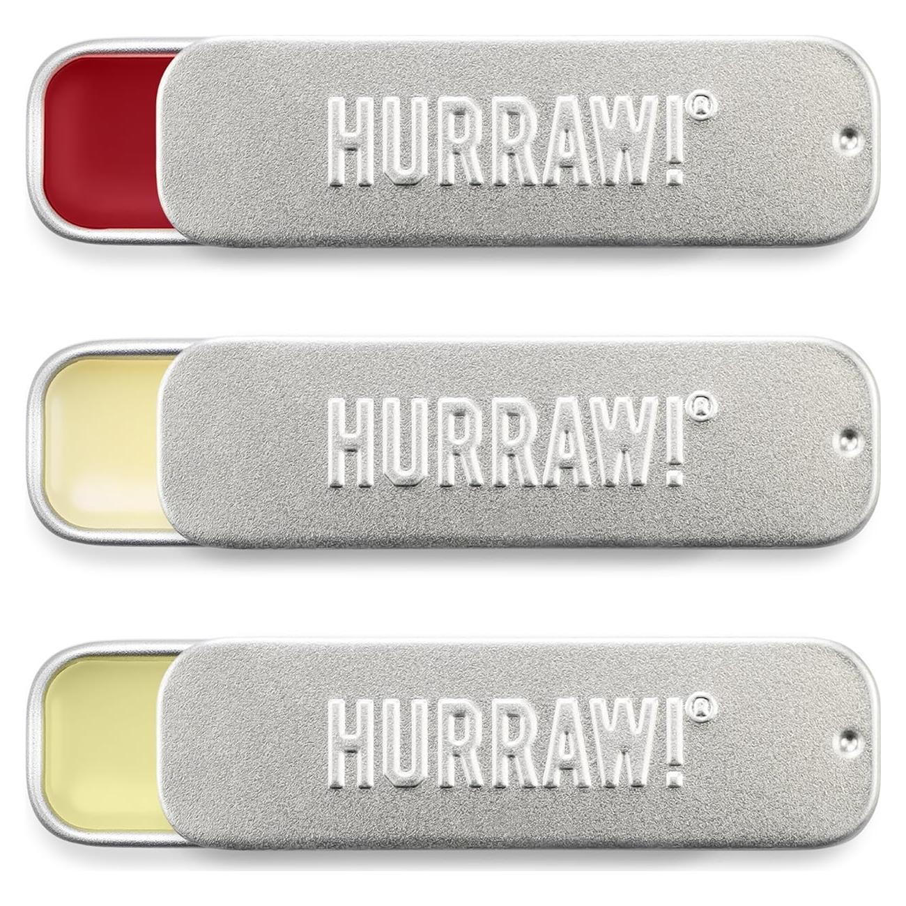 Bálsamo Labial Hurraw! Tinte Cereza Negra - Paquete de 3