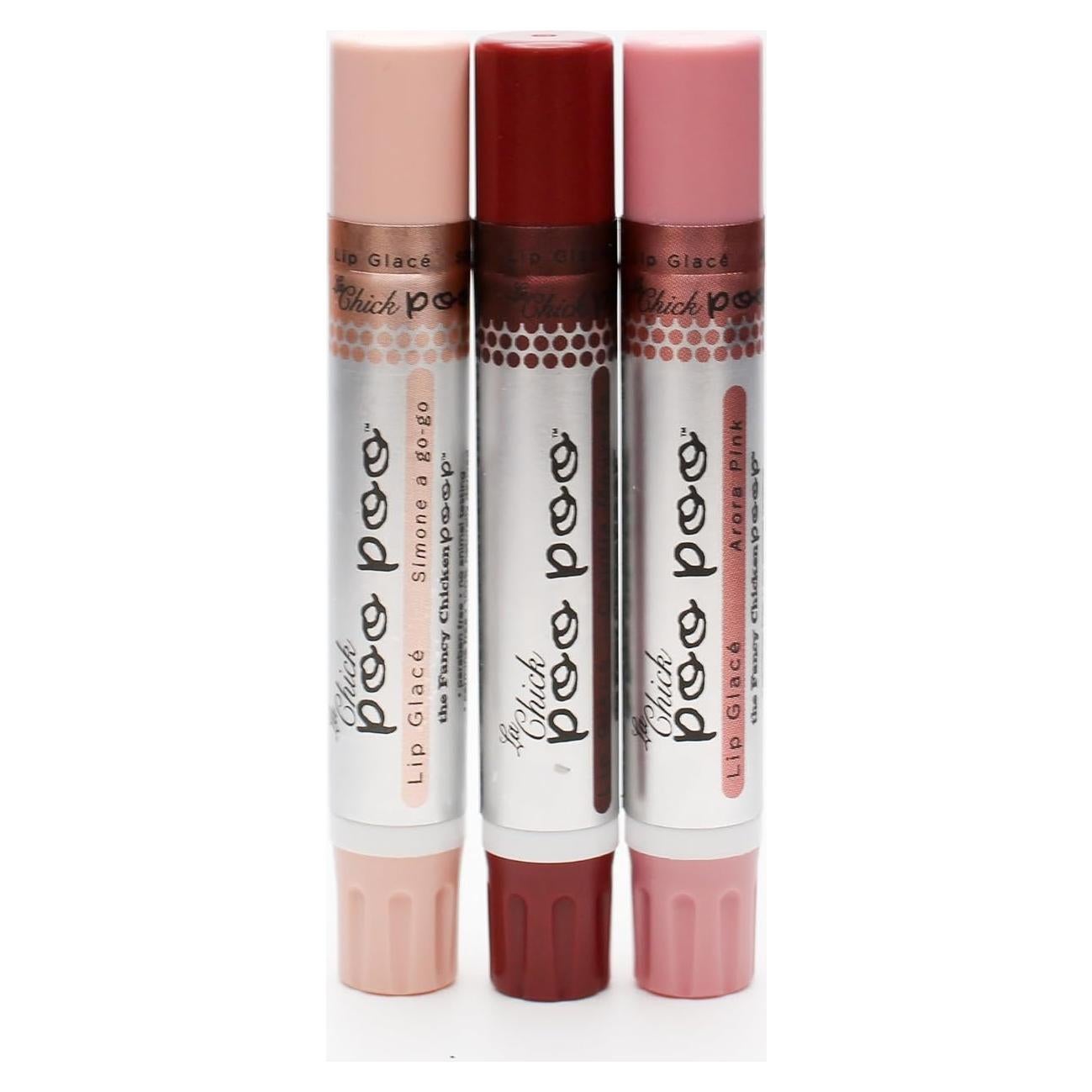 Brillo Labial Hidratante La Chick Poo Poo - Combo 3 Tubos