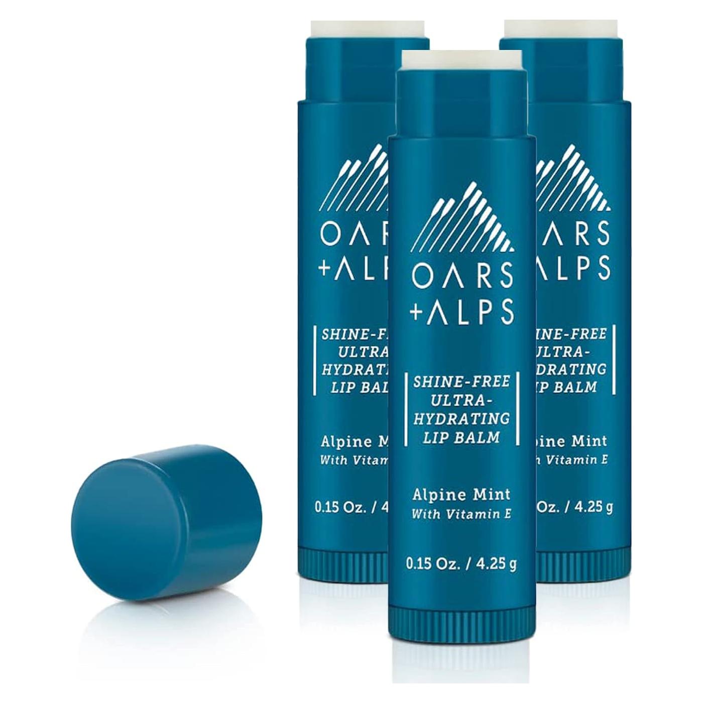 Bálsamo Labial Hidratante Oars + Alps Menta Alpina 3 Unidades