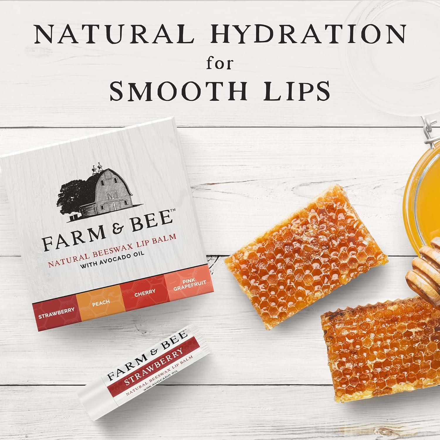 Bálsamo Labial Natural Farm & Bee - Hidratante Orgánico 4 Sabores