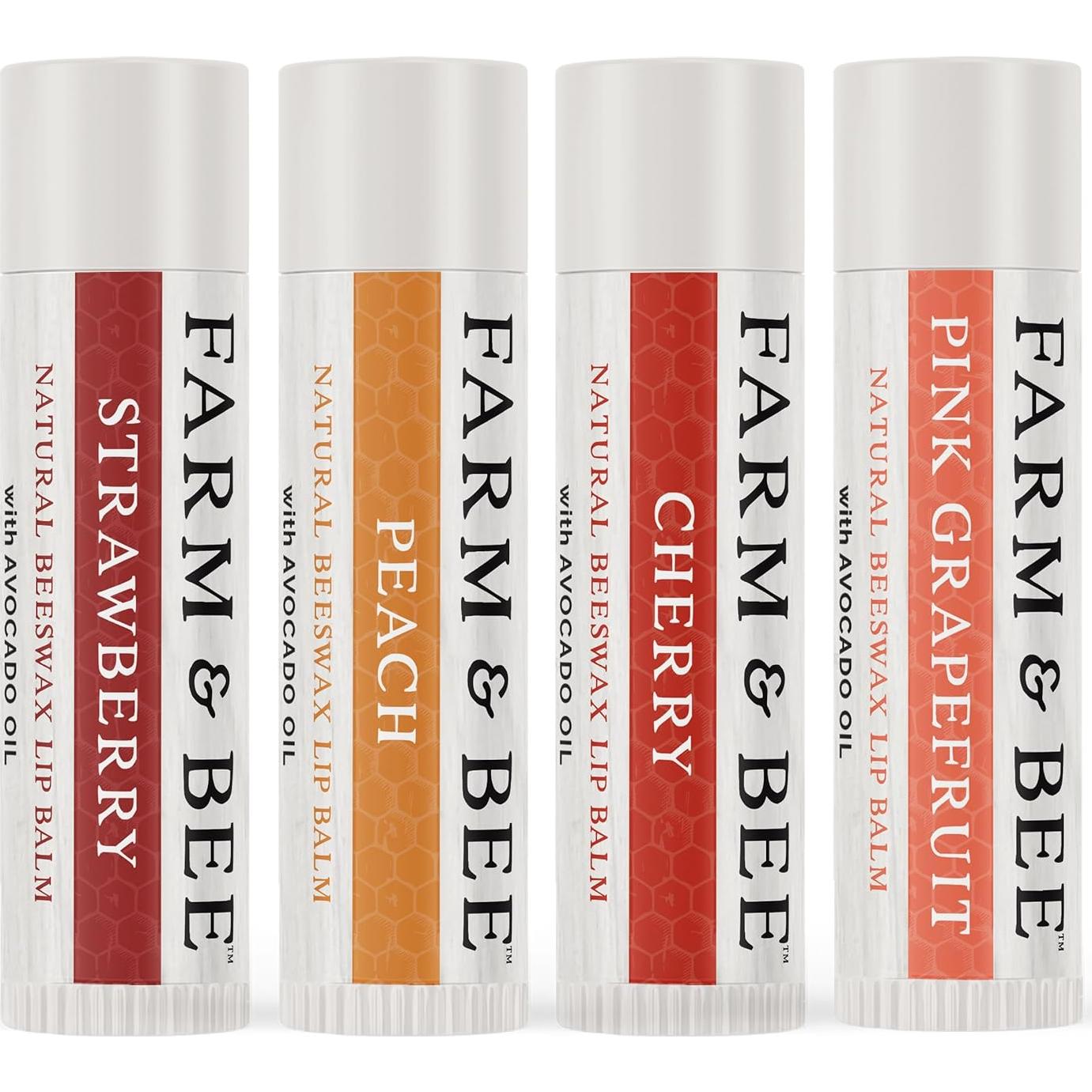 Bálsamo Labial Natural Farm & Bee - Hidratante Orgánico 4 Sabores