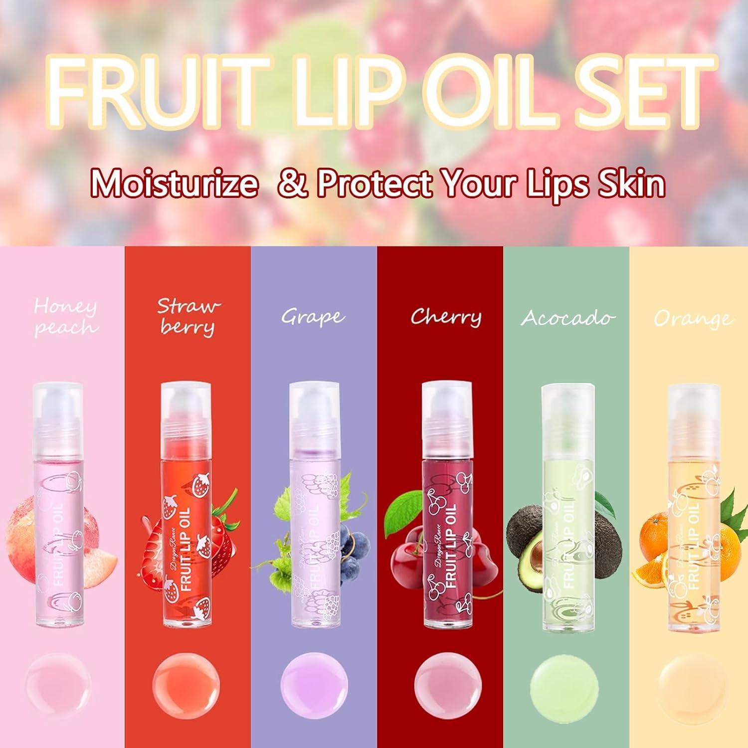 Set de 6 Balsamos Labiales Frutales Gireatick Hidratantes