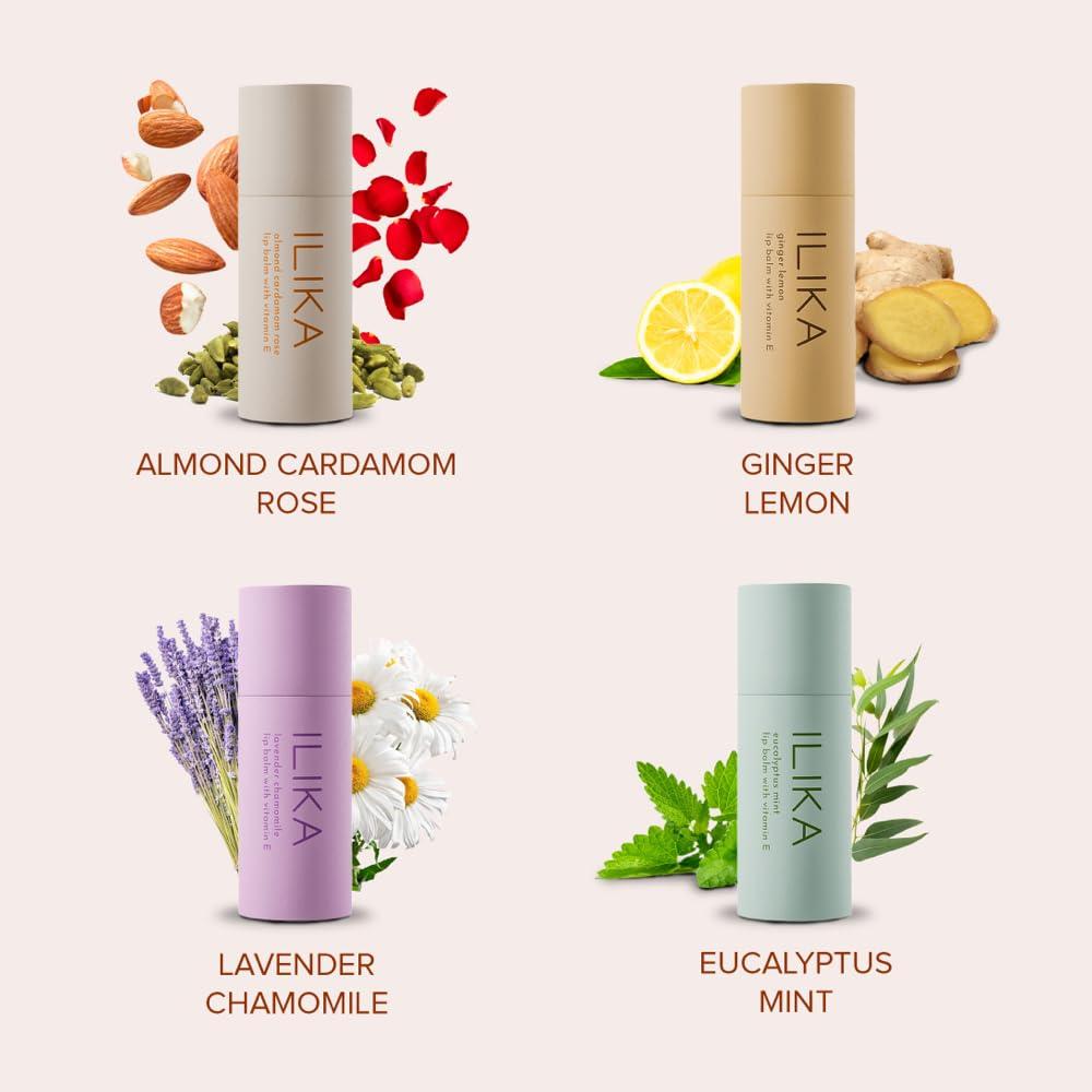 Bálsamo Labial Orgánico ILIKA Jumbo - Paquete de 4 Sabores