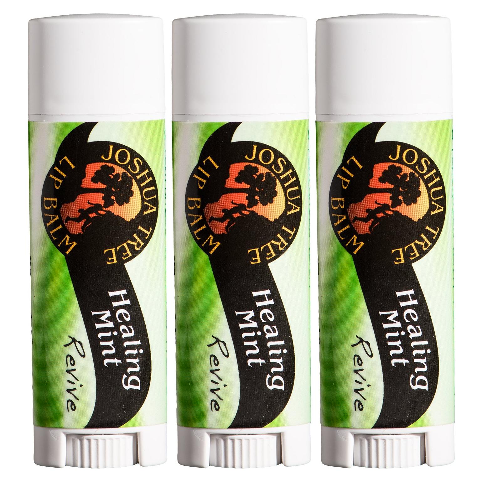 Bálsamo Labial Orgánico Revive Menta Sanadora Joshua Tree - 3 Unidades