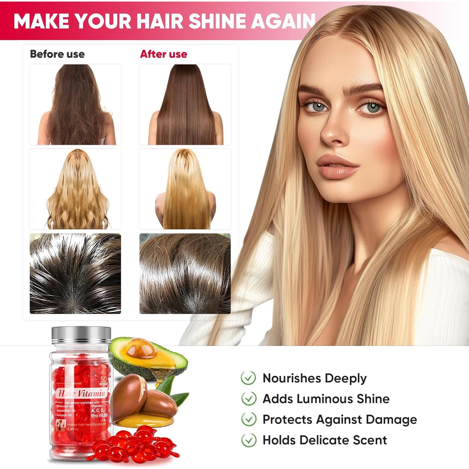 Suero Capilar Jaxmoon - 50 Cápsulas Sin Enjuague con Aceites