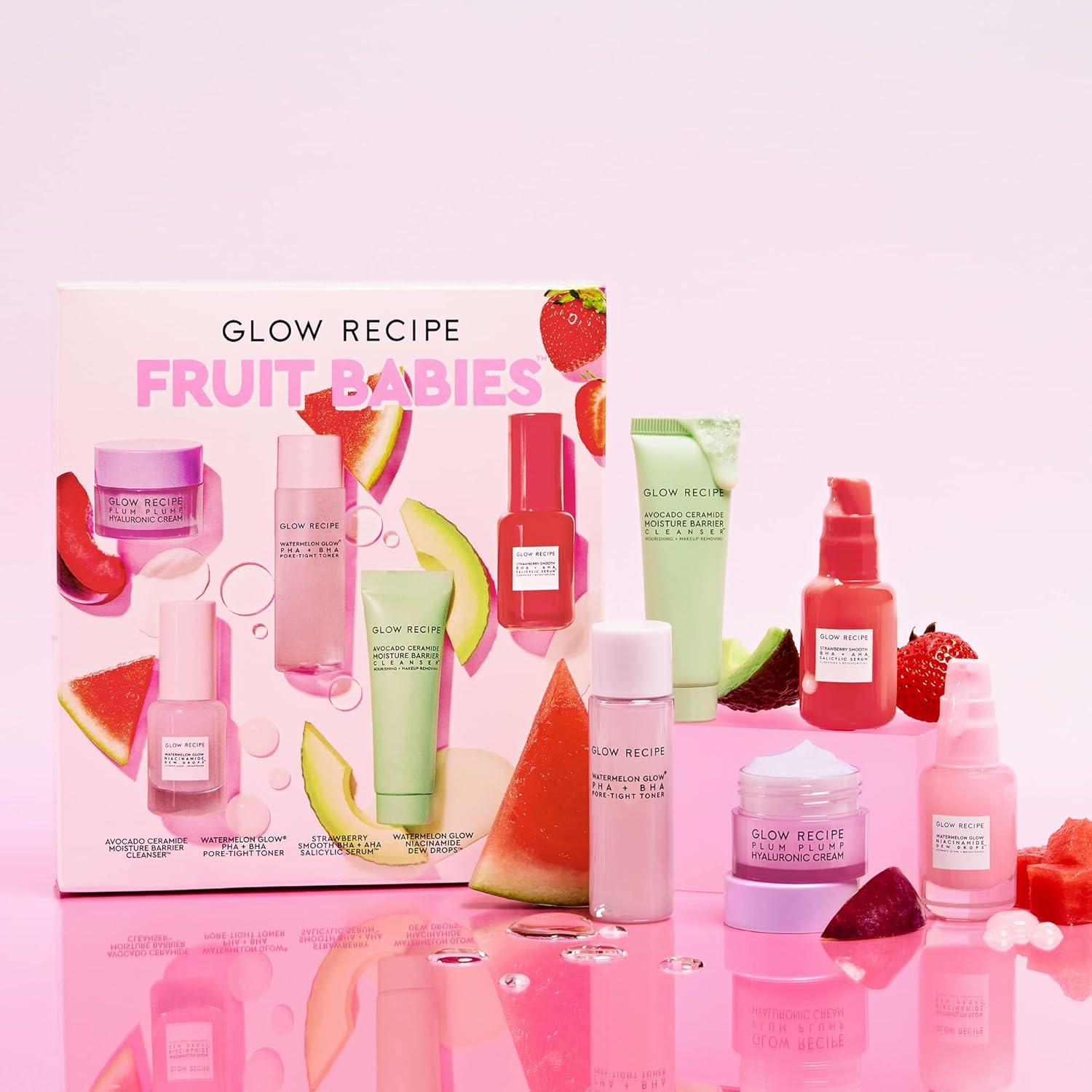Kit de Cuidado Facial Mini Glow Recipe Fruit Babies - 5 Esenciales