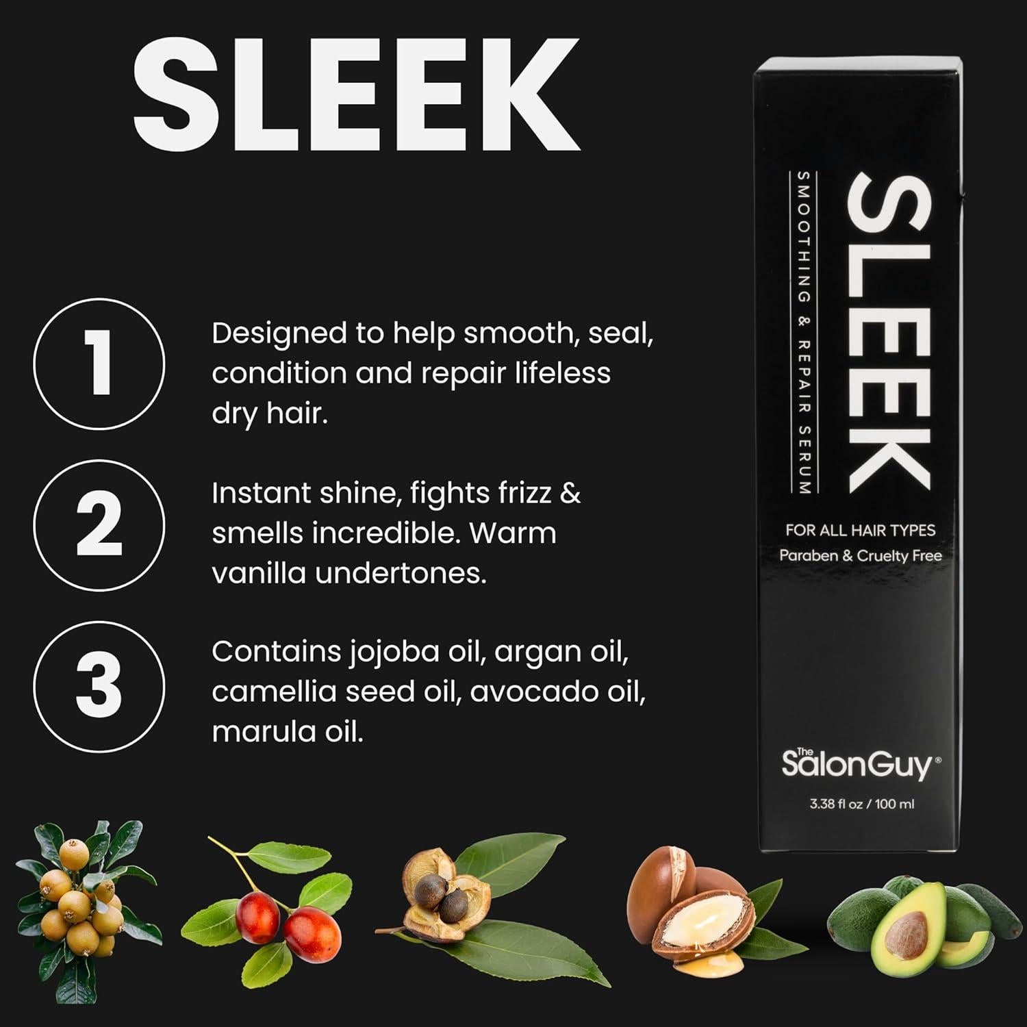 Sérum Capilar TheSalonGuy SLEEK 60g - Control Frizz y Brillo