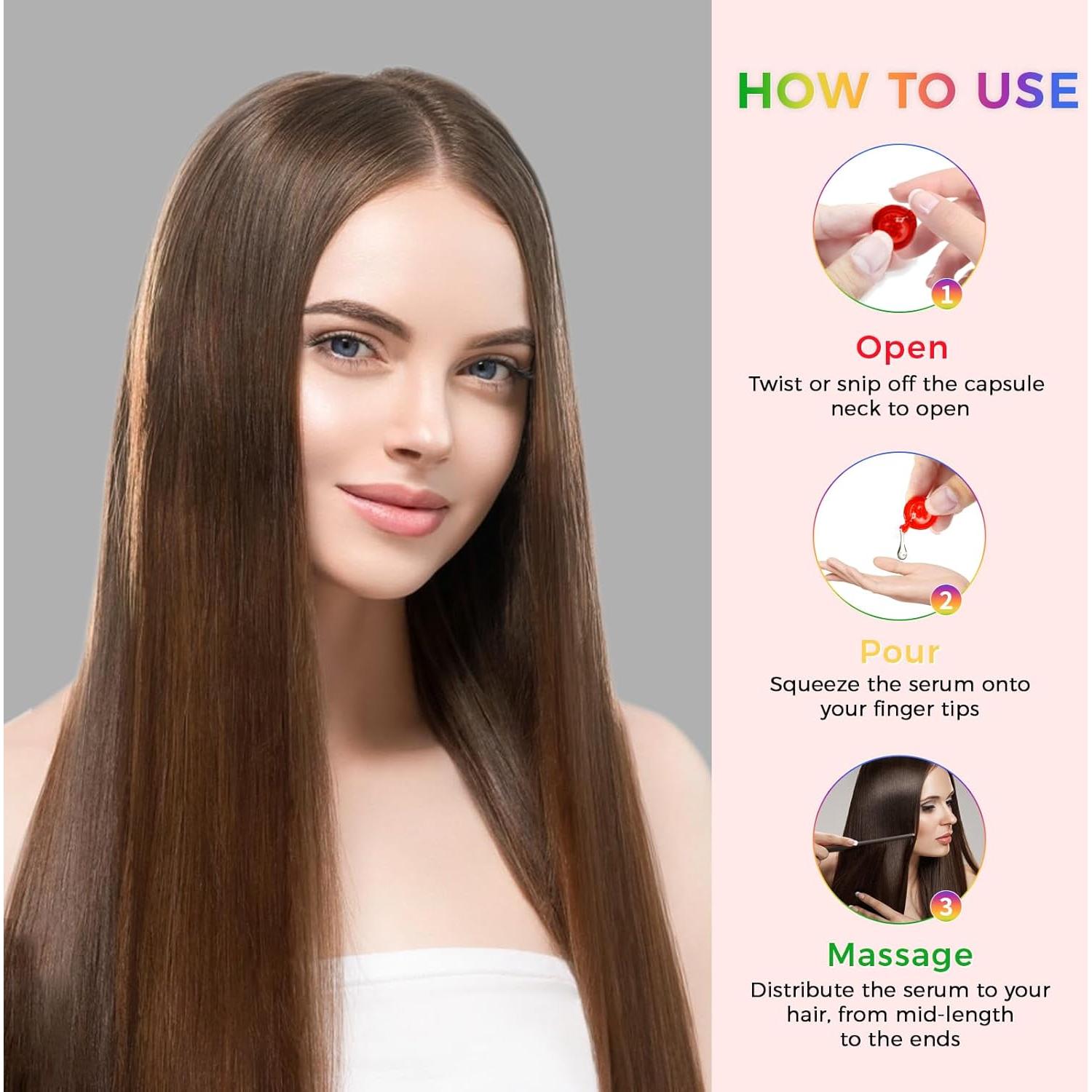 OUKEYA Suero Tratamiento Cabello Frizado 7 Colores Vitaminas