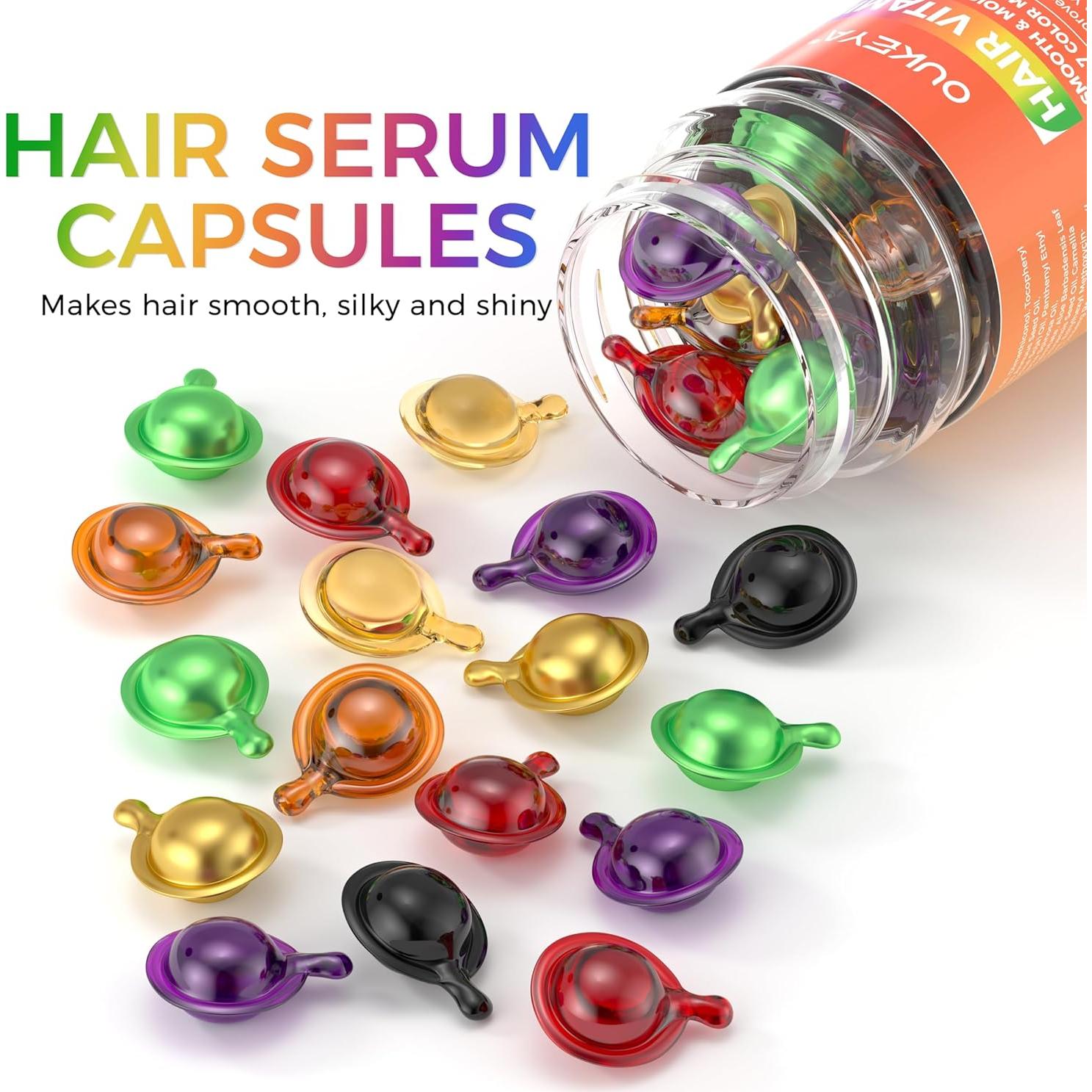 OUKEYA Suero Tratamiento Cabello Frizado 7 Colores Vitaminas