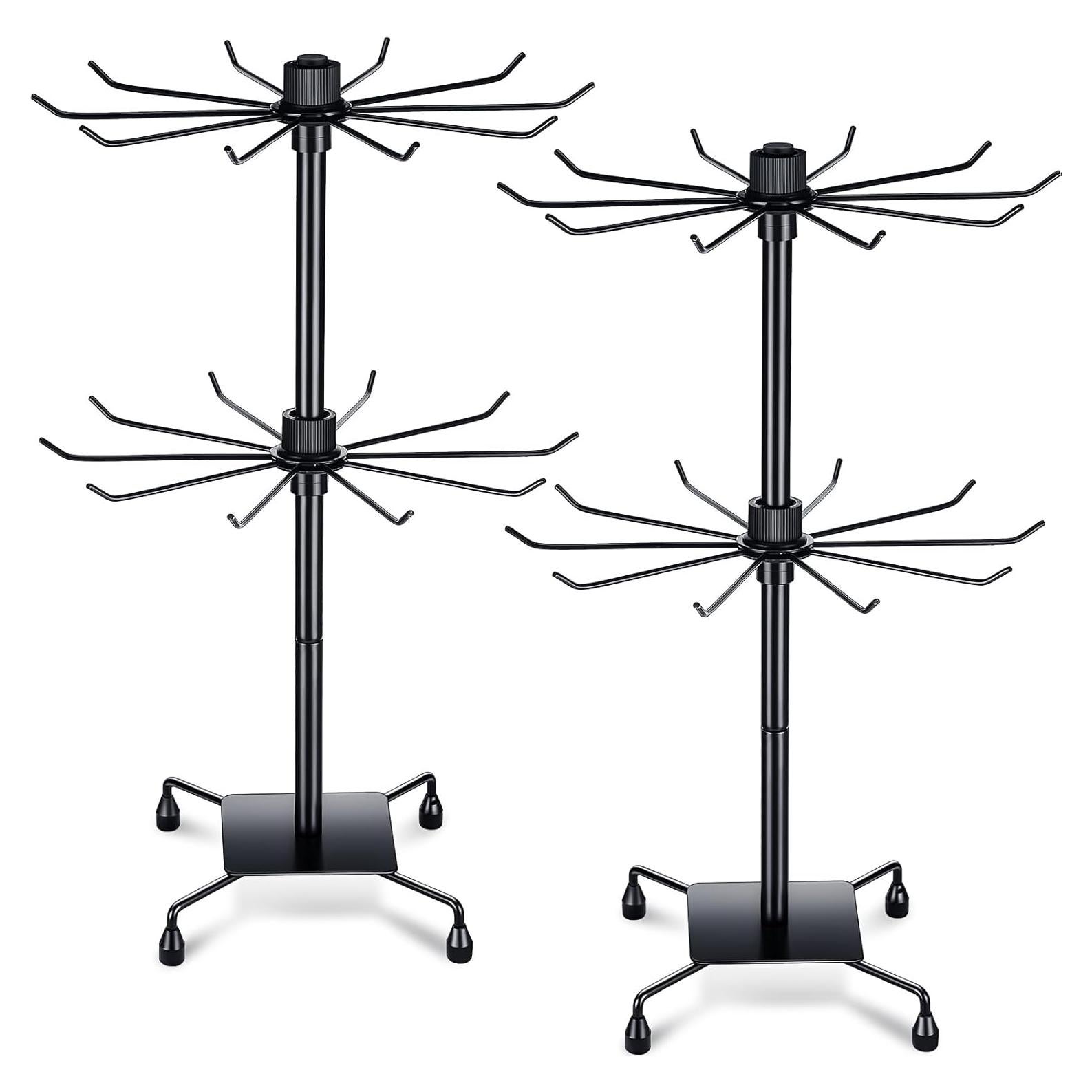 Soporte de Joyería BBTO Rotatorio 50x30 cm 2 Pcs Negro