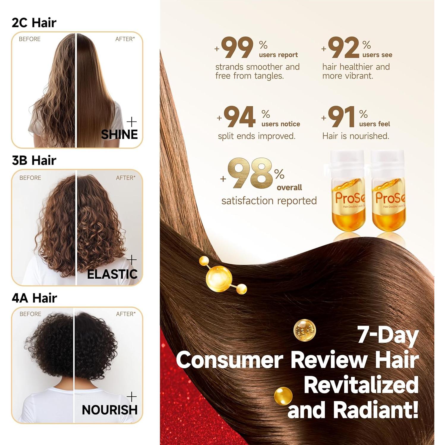 Vitaminas para el Cabello Proseed 3-en-1 - Aceite, Suero y Perfume