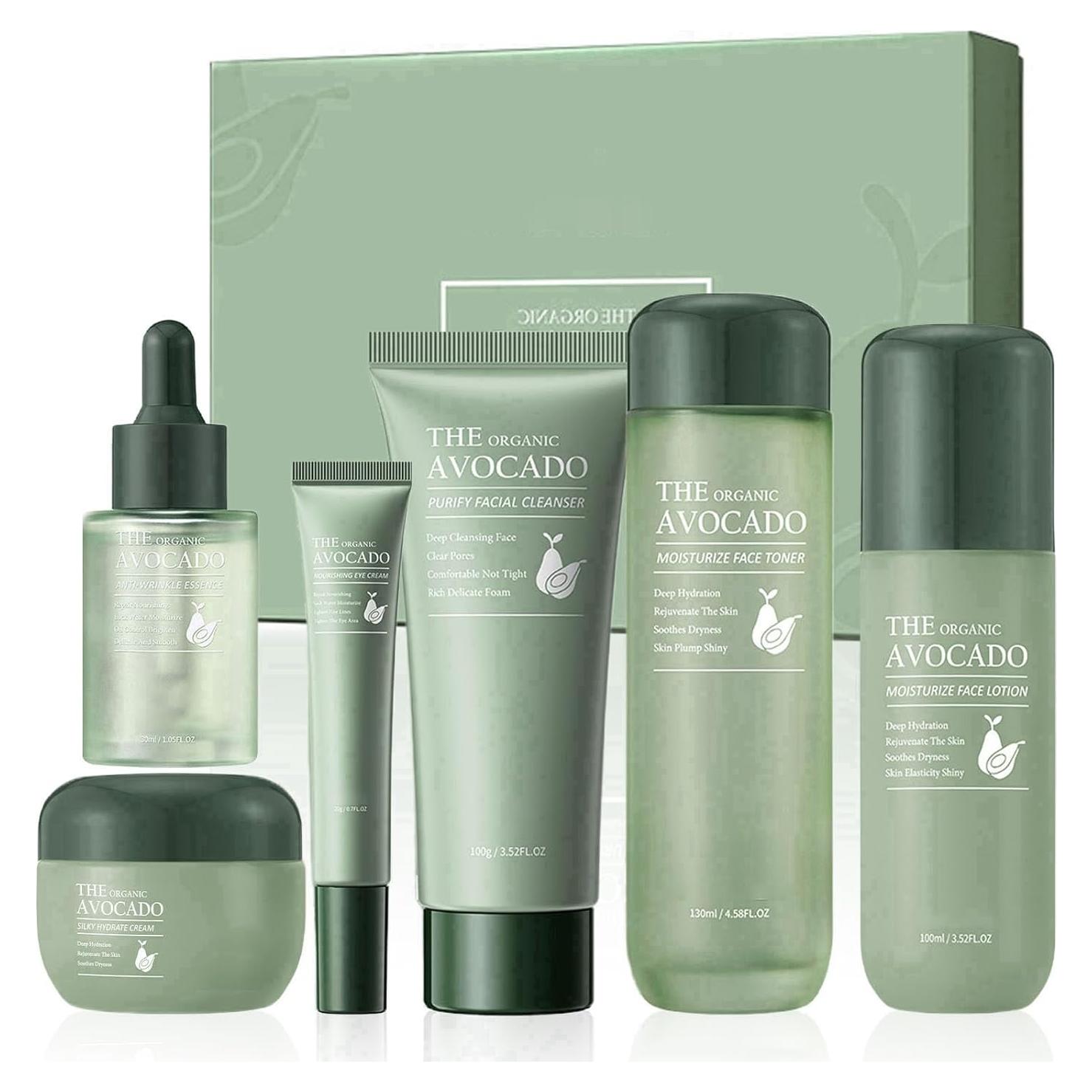 Set de Cuidado Facial Hidratante Aguacate LAIKME 6 Piezas