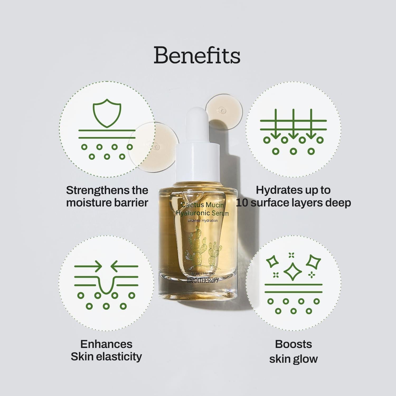 Suero Hialurónico de Mucina de Cactus 30 ml - Hidratante Vegano