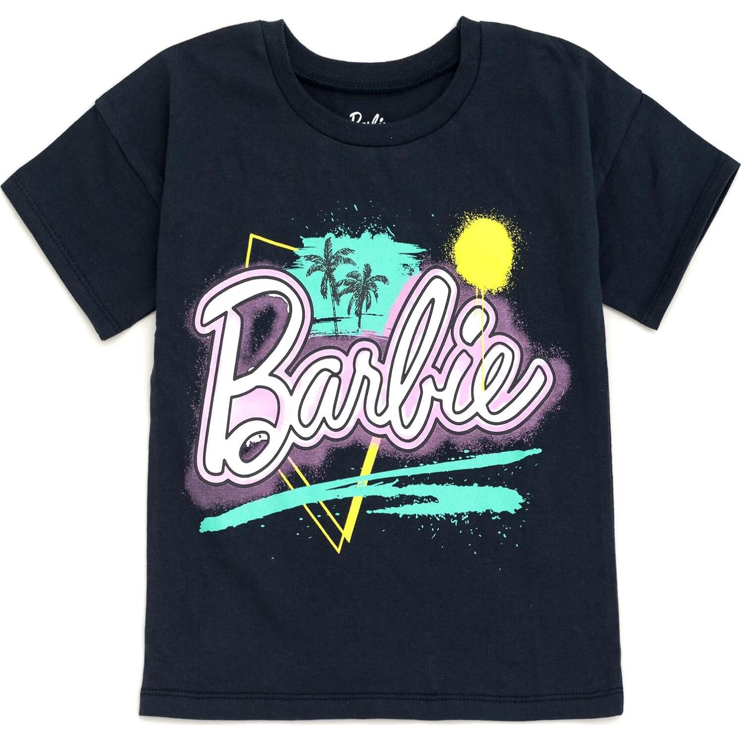 Conjunto camiseta y shorts Barbie para niñas 6 años rosa