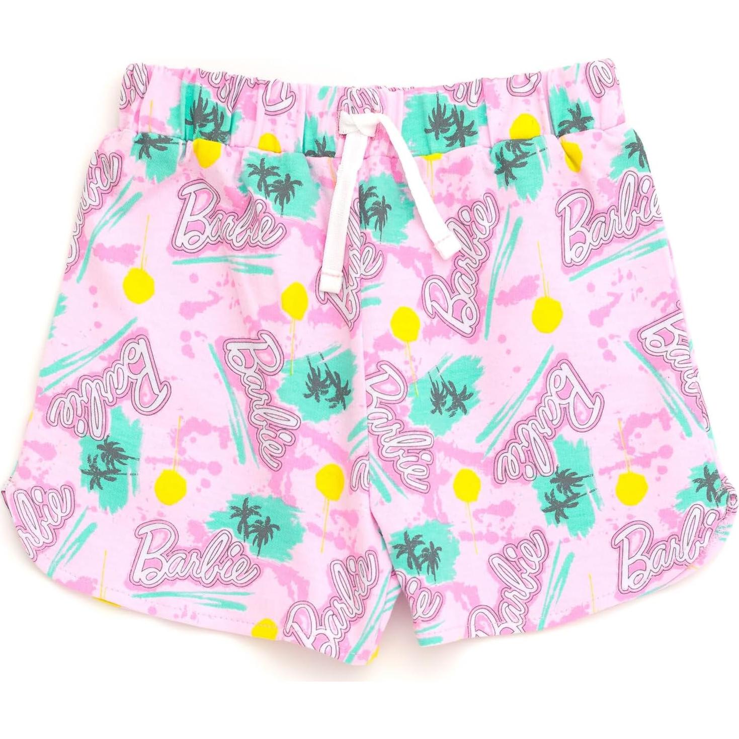 Conjunto camiseta y shorts Barbie para niñas 6 años rosa