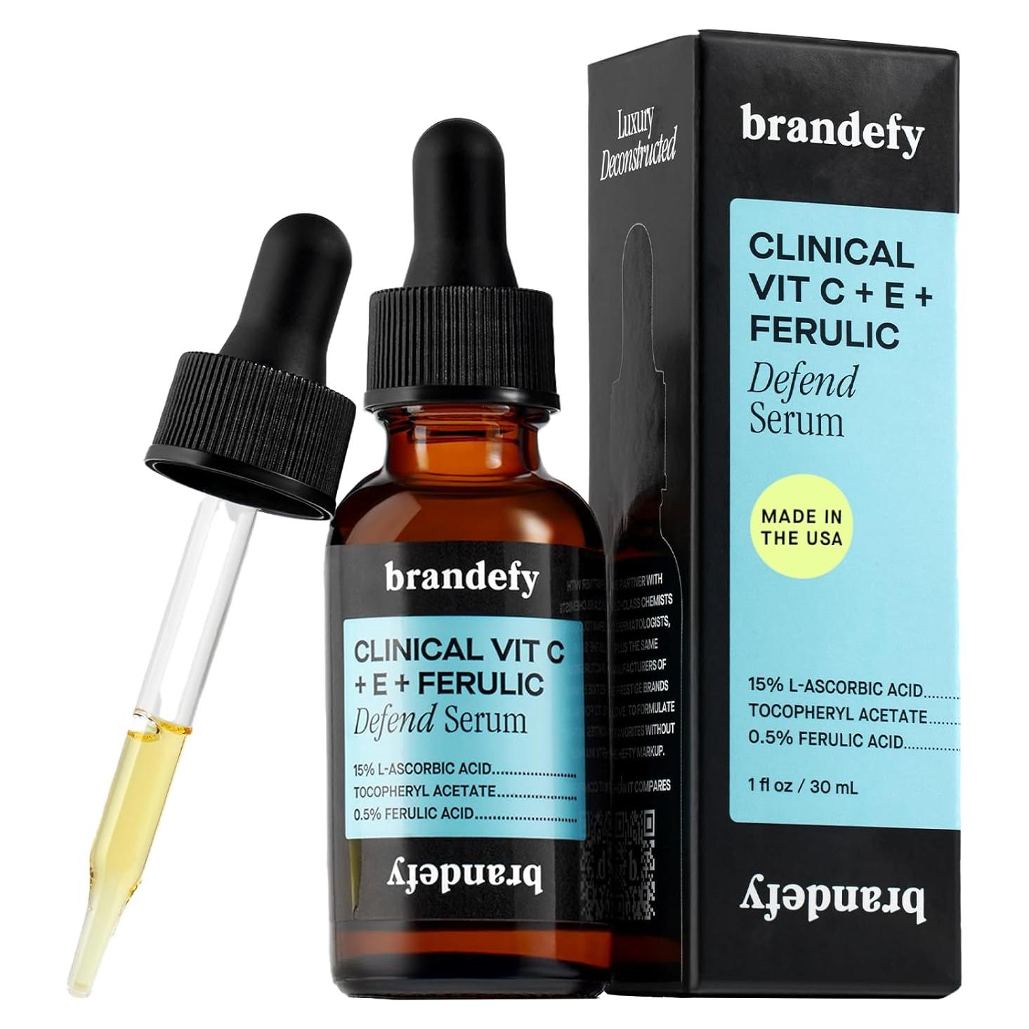 Suero Facial Vitamina C Brandefy 15% Antienvejecimiento 28g