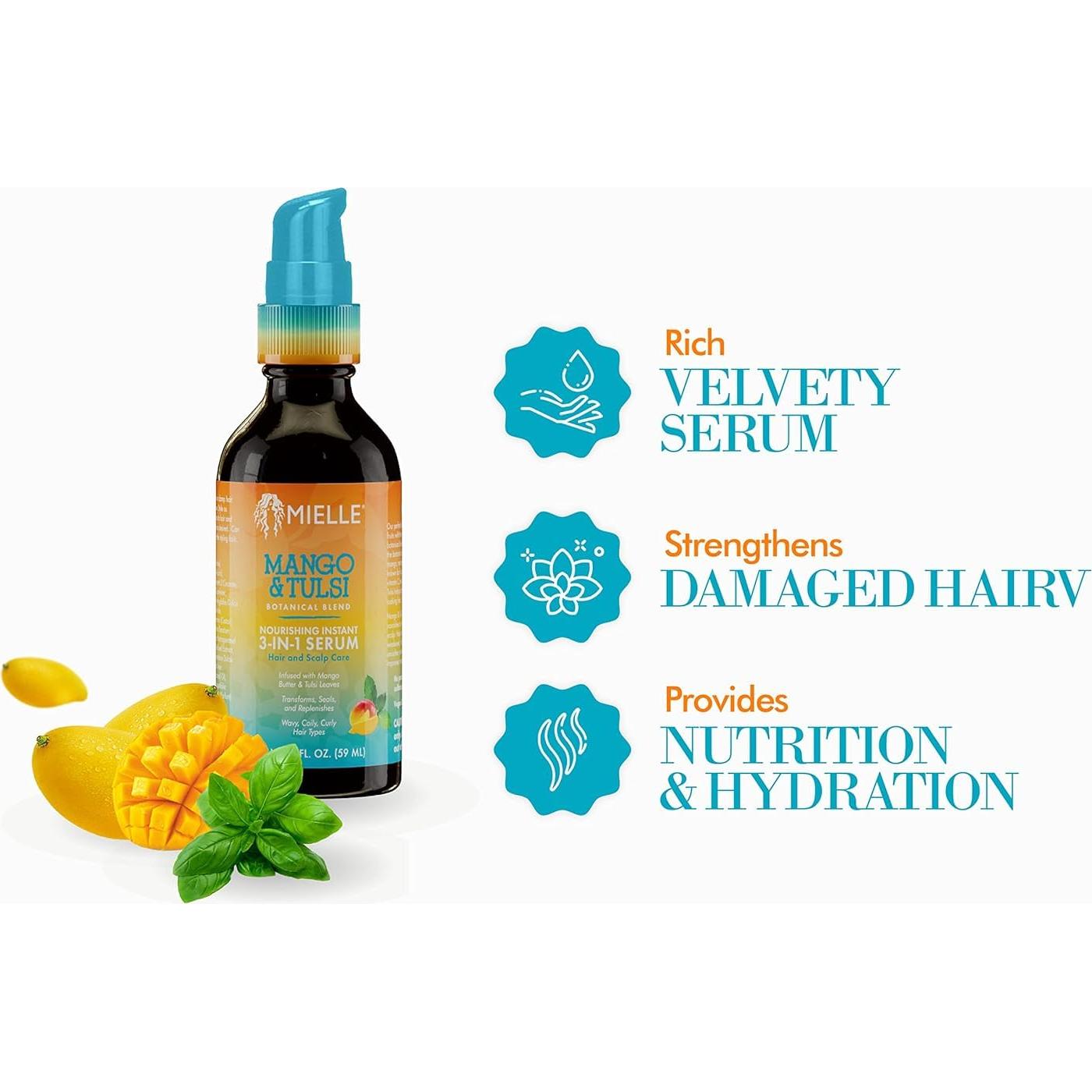 Suero Capilar Nutritivo 3-en-1 Mielle Organics 354 ml