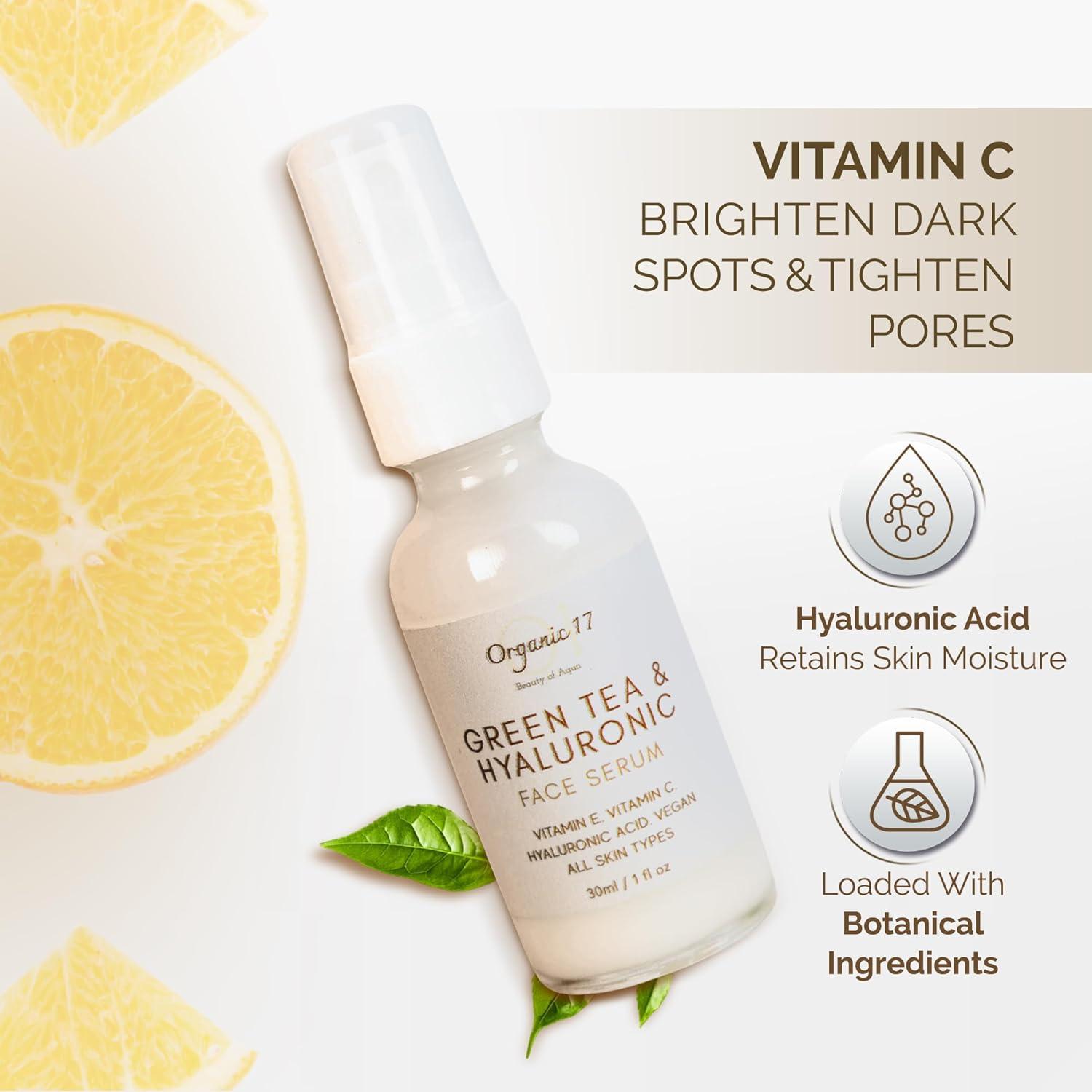 Suero Facial Hidratante 30ml 01 Organic 17 Ácido Hialurónico Té Verde