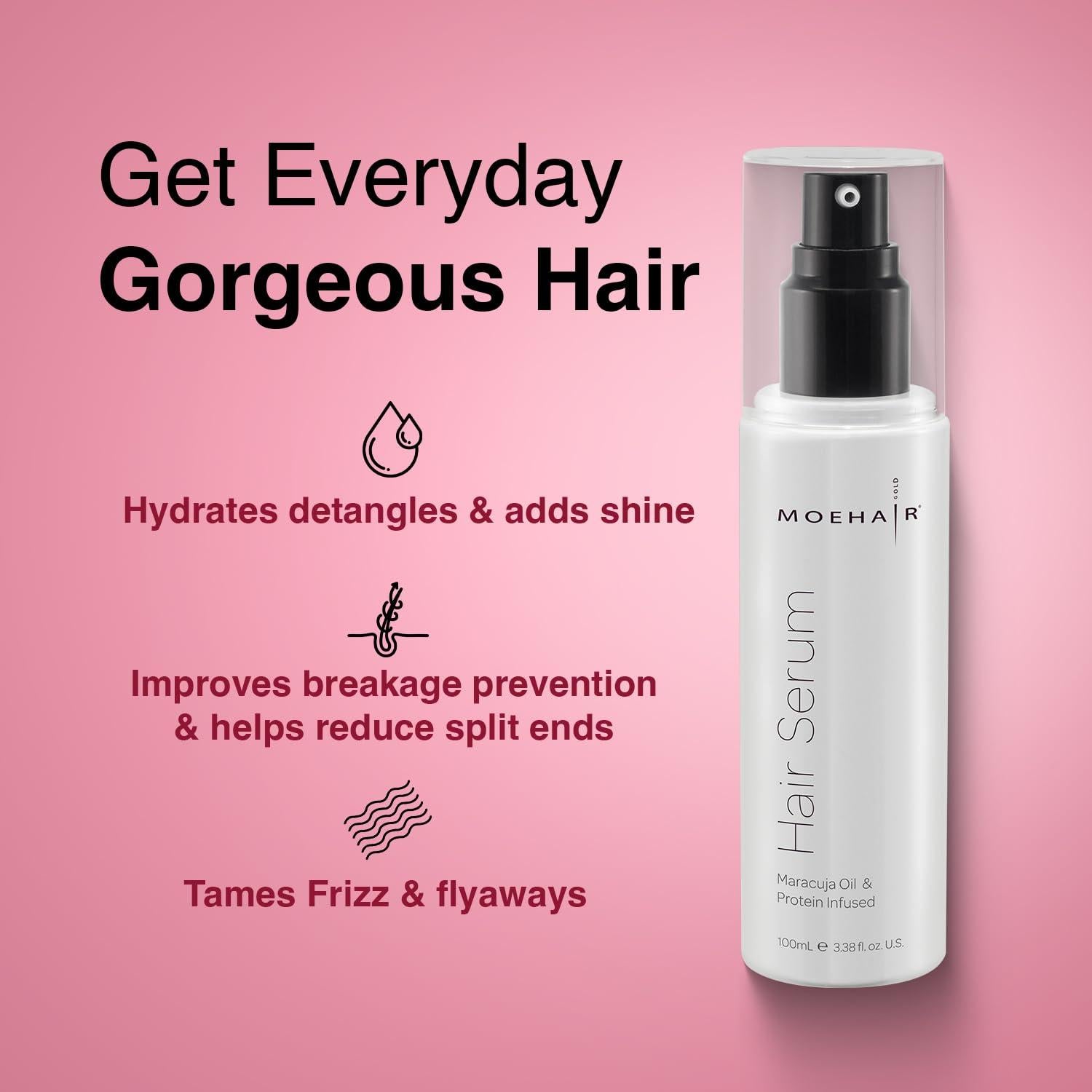 Suero Antifrizz Moehair 100 ml - Controla Daños y Brillo