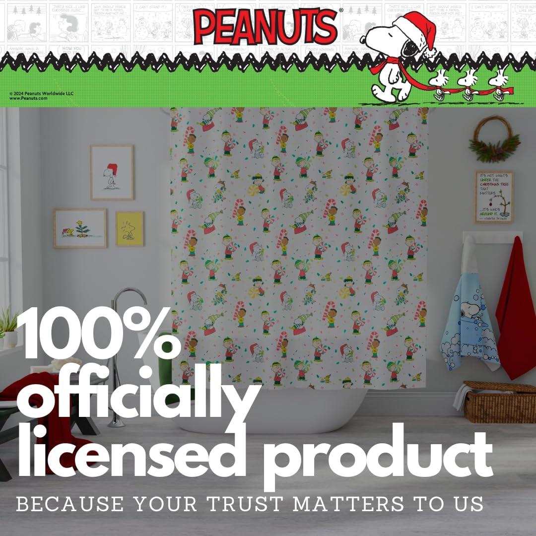 Cortina de Ducha Peanuts Franco 182x182 cm Navidad