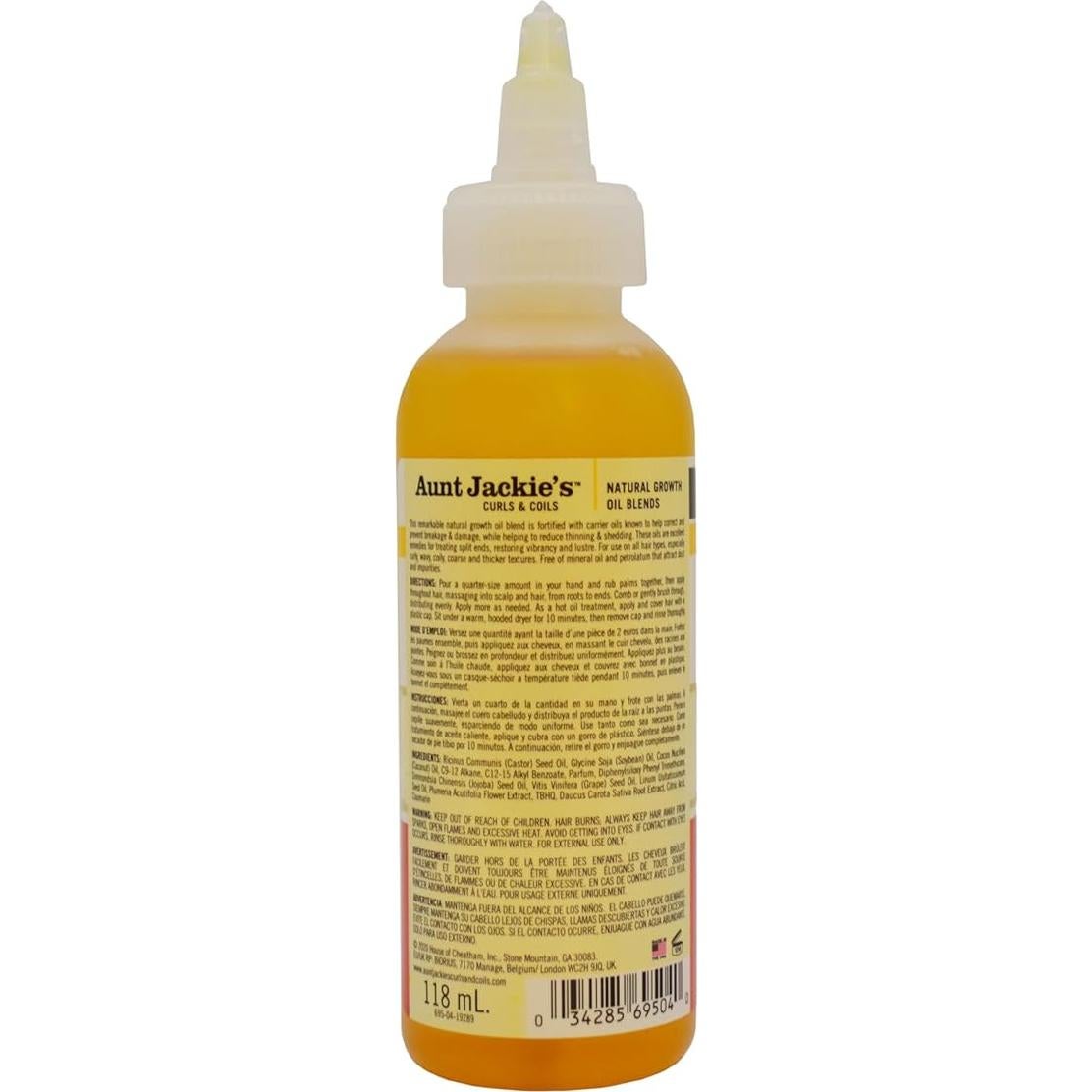 Aceite de Crecimiento Aunt Jackie 113.4 g - Semilla de Lino y Monoi