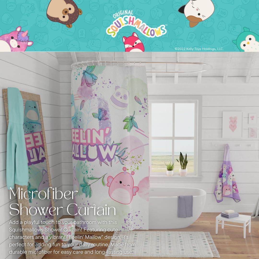 Cortina de Ducha Franco Squishmallows 72x72 Microfibra