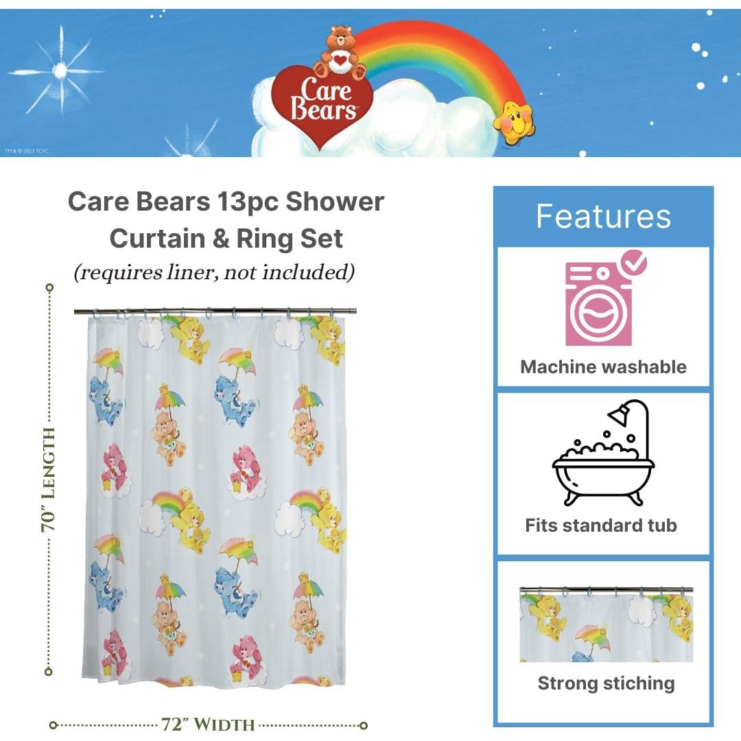 Cortina de Ducha Care Bears Franco 70x72 cm 13 Piezas