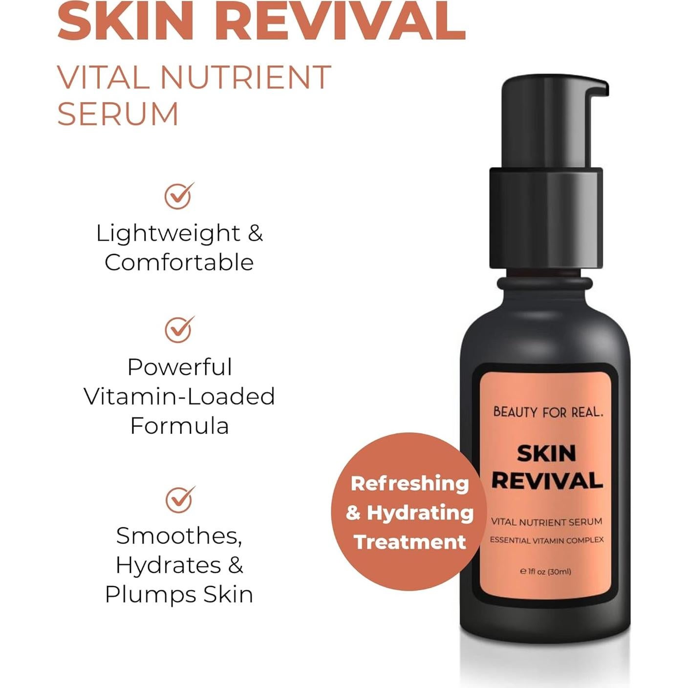 Suero Vital Nutriente Revitalizante Belleza Para Real 29.57 ml