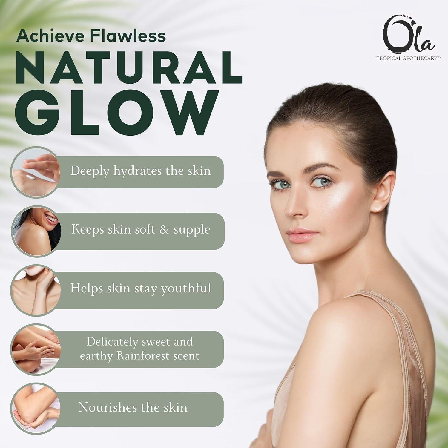 Manteca Corporal Ola Rainforest - Hidratante con Aceite de Coco 59.4g