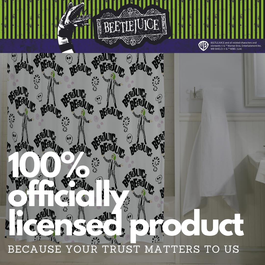 Cortina de Ducha Microfibra Beetlejuice Franco 70x72 cm