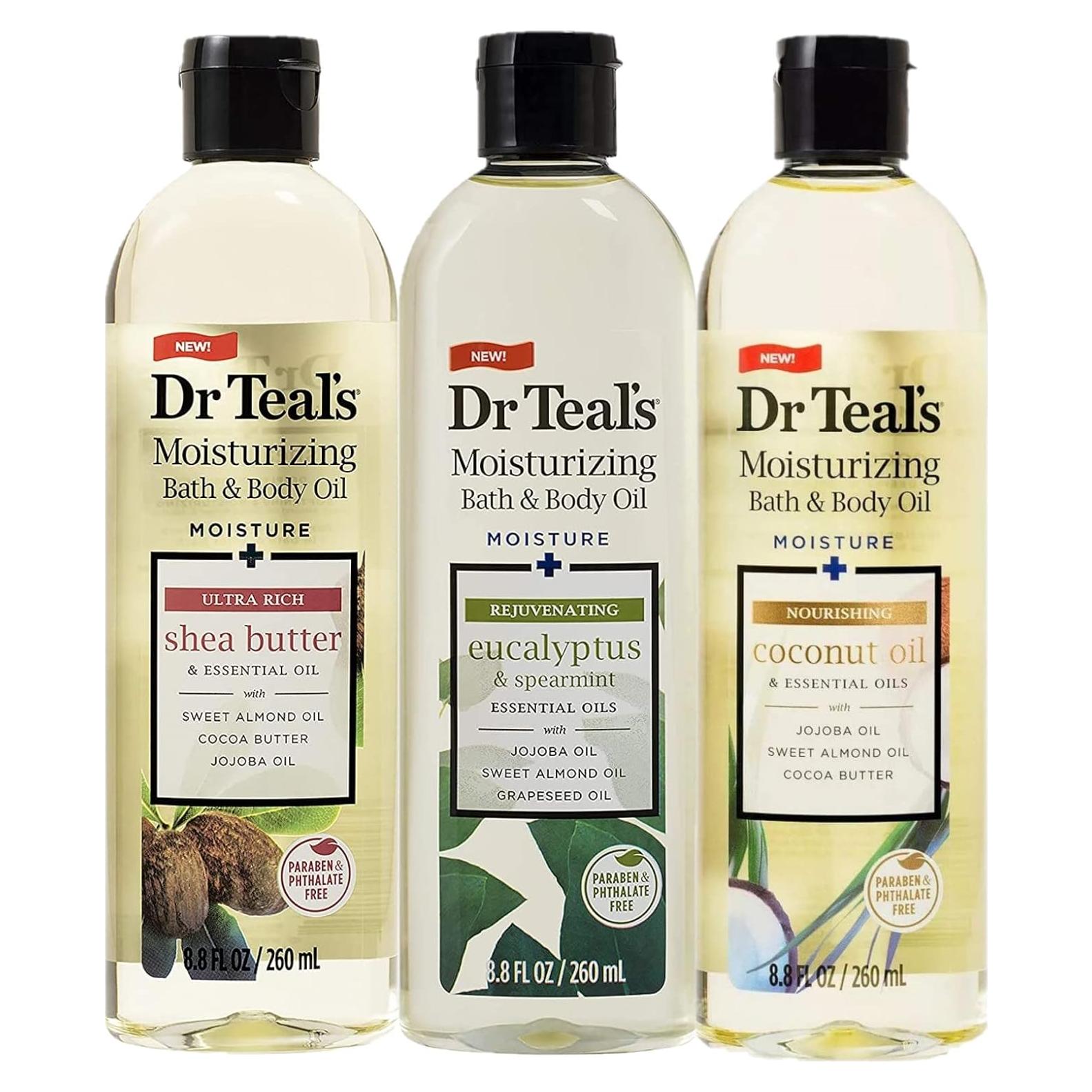 Juego de Regalo Aceite de Baño Dr. Teals - Eucalipto, Coco y Karité