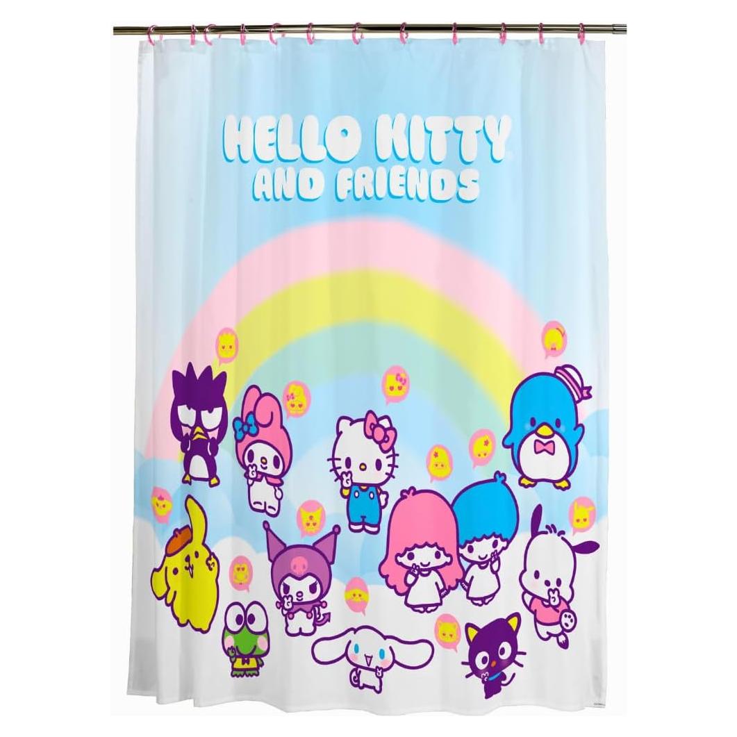 Juego de Cortina de Ducha Hello Kitty 13 Piezas Franco