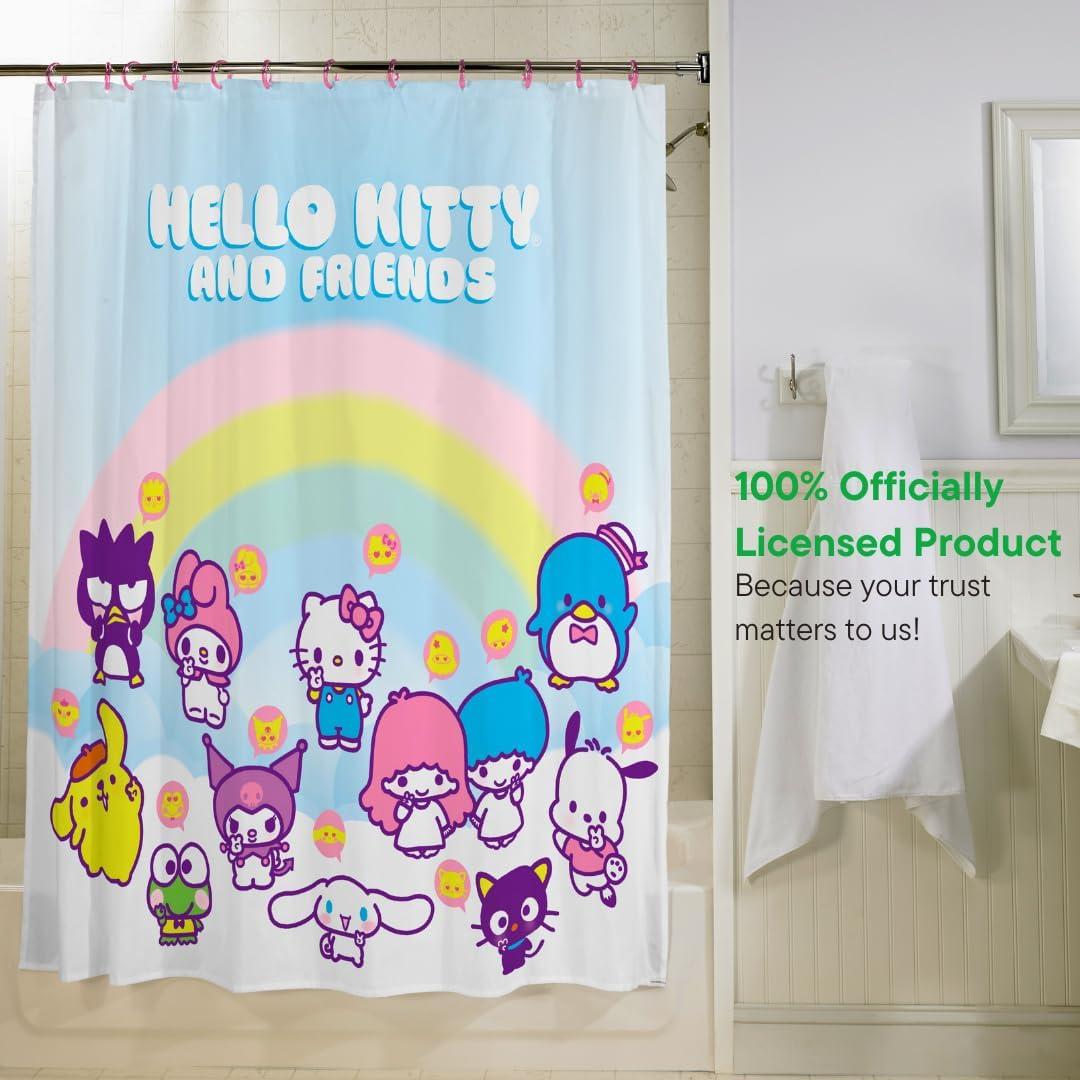 Juego de Cortina de Ducha Hello Kitty 13 Piezas Franco