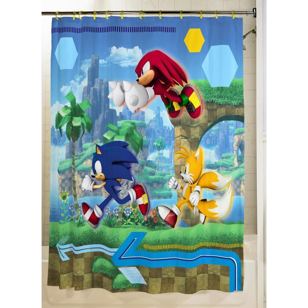 Juego de Cortina de Ducha Sonic Franco 13 Piezas 72x72 cm