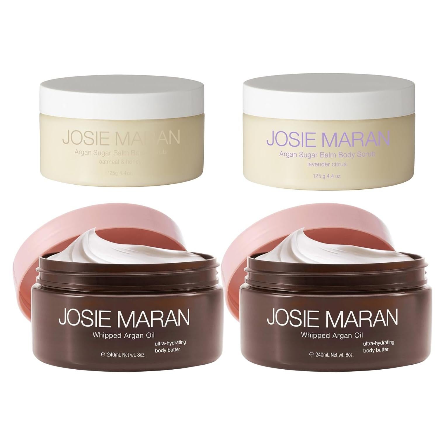 Juego de Cuidado Corporal Josie Maran - 4 Piezas Exfoliantes y Mantecas