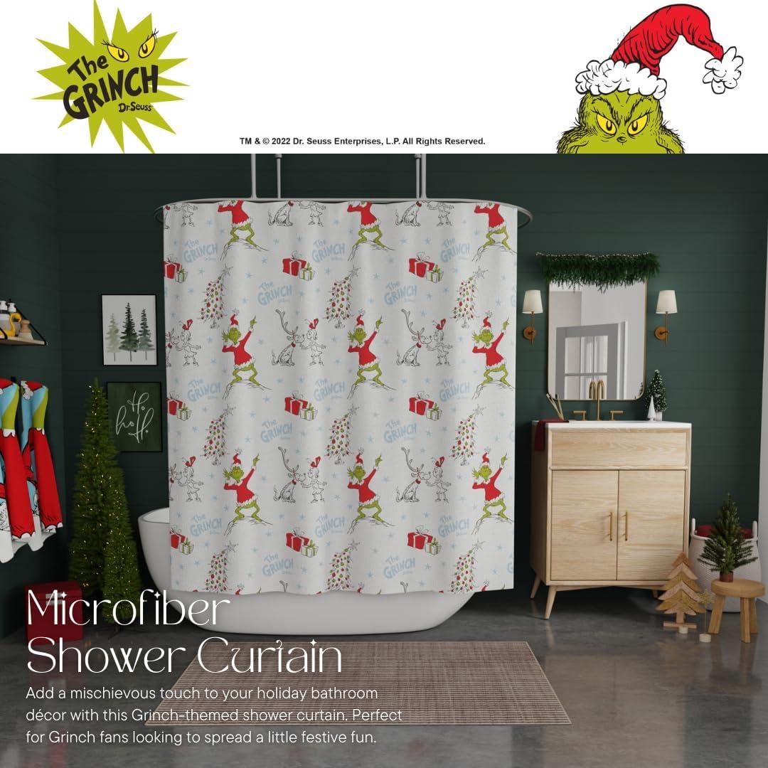 Cortina de Ducha Franco Grinch 182x182 cm Microfibra