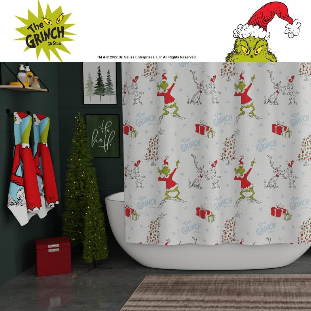 Cortina de Ducha Franco Grinch 182x182 cm Microfibra