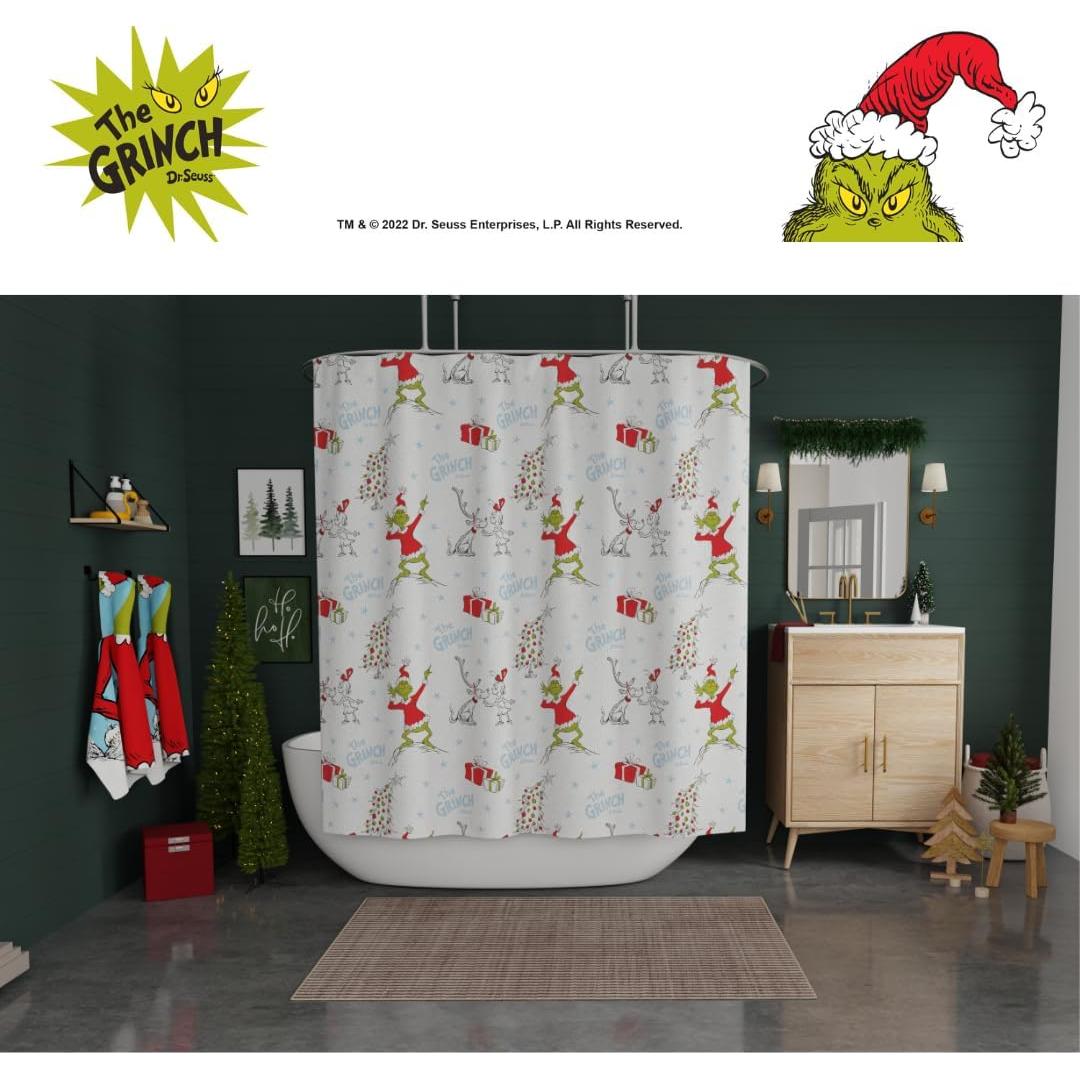 Cortina de Ducha Franco Grinch 182x182 cm Microfibra
