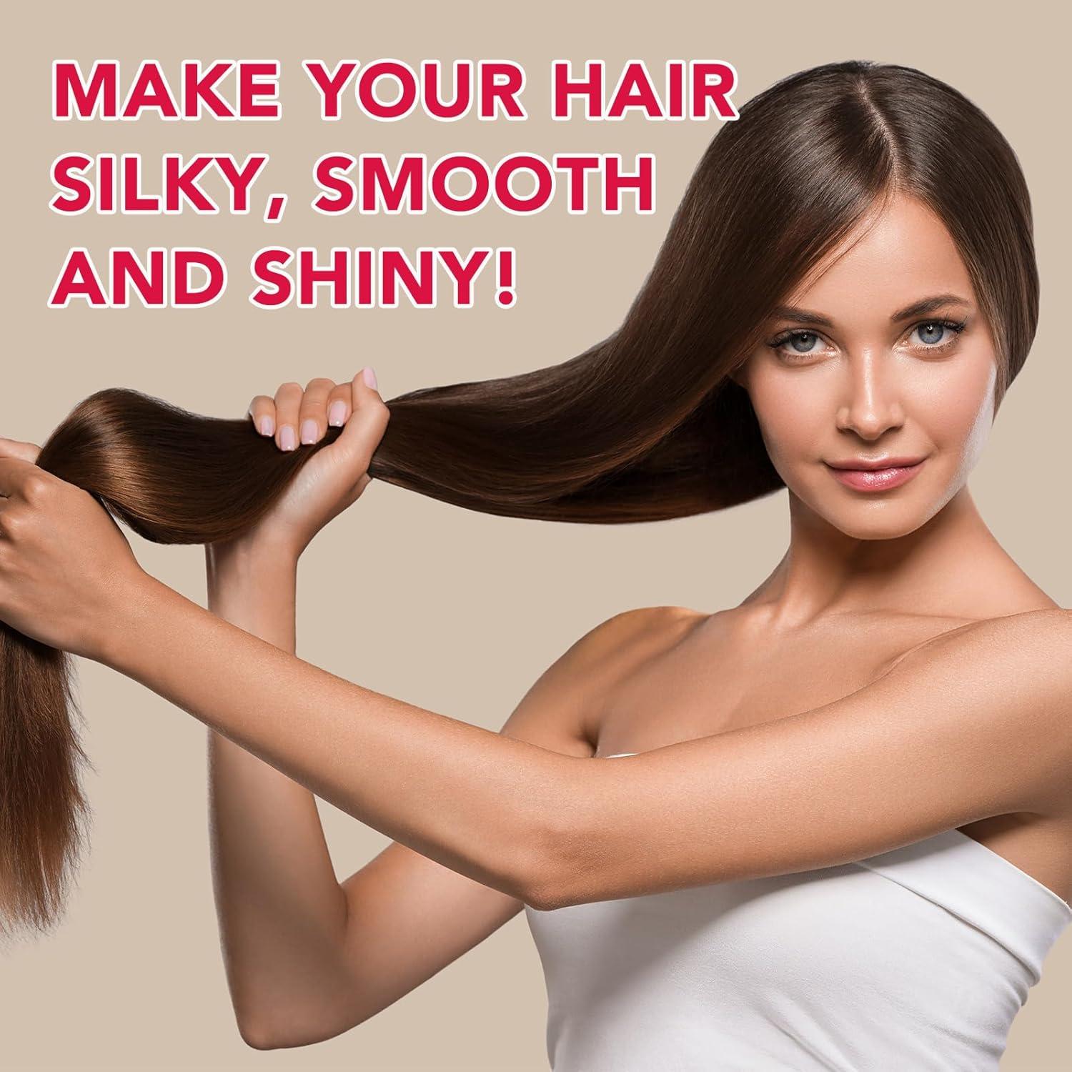 Hair Vitamin Serum 40 Capsules - Enriched with Vitamins, Moroccan Argan, Macadamia & Avocado Oils - No Rinse Hair Treatment for Frizzy, Dry & Damaged Hair