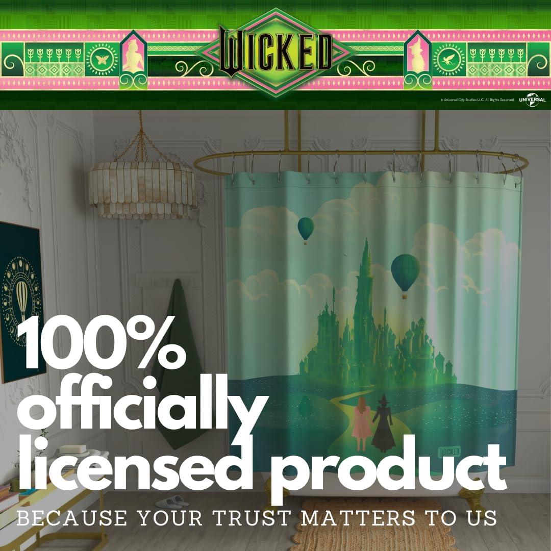 Juego de Cortina de Ducha Franco Wicked 13 Piezas 177x183 cm