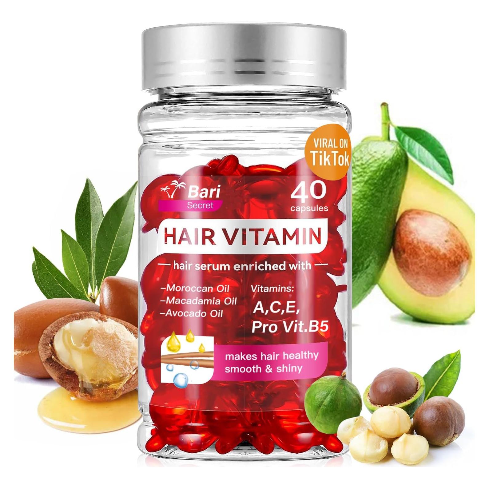 Cápsulas de Aceite para el Cabello Bari - 40 Unidades - Sin Enjuague