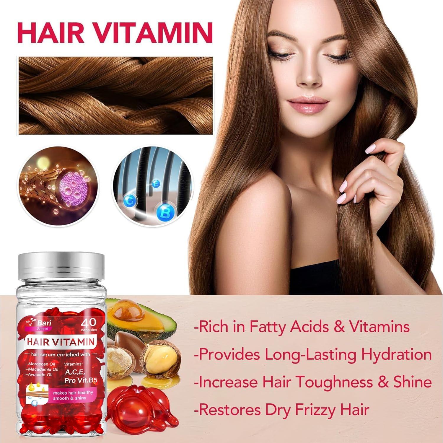 Cápsulas de Aceite para el Cabello Bari - 40 Unidades - Sin Enjuague