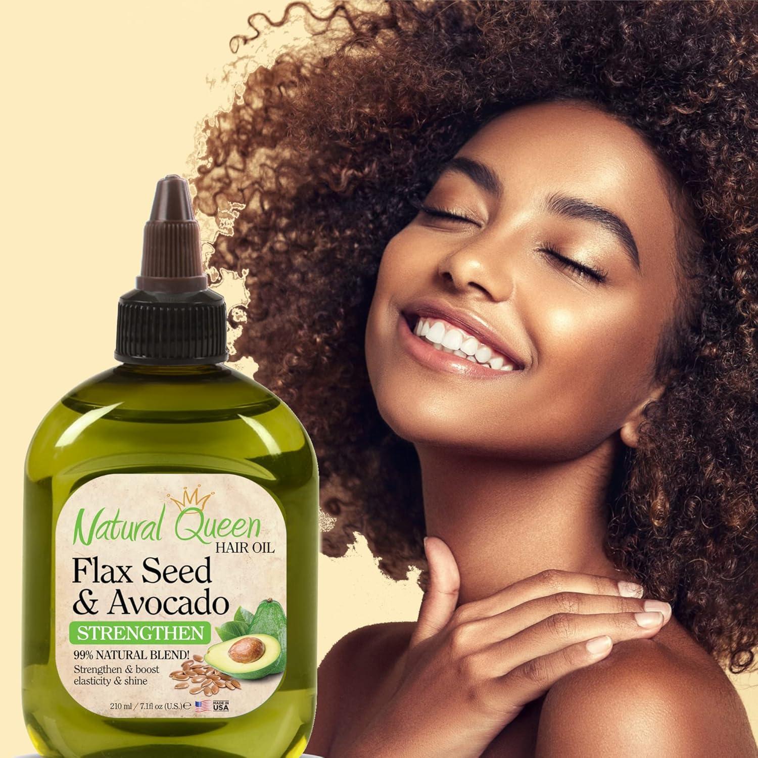 Aceite para el Cabello Natural Queen Aguacate y Lino 200 g